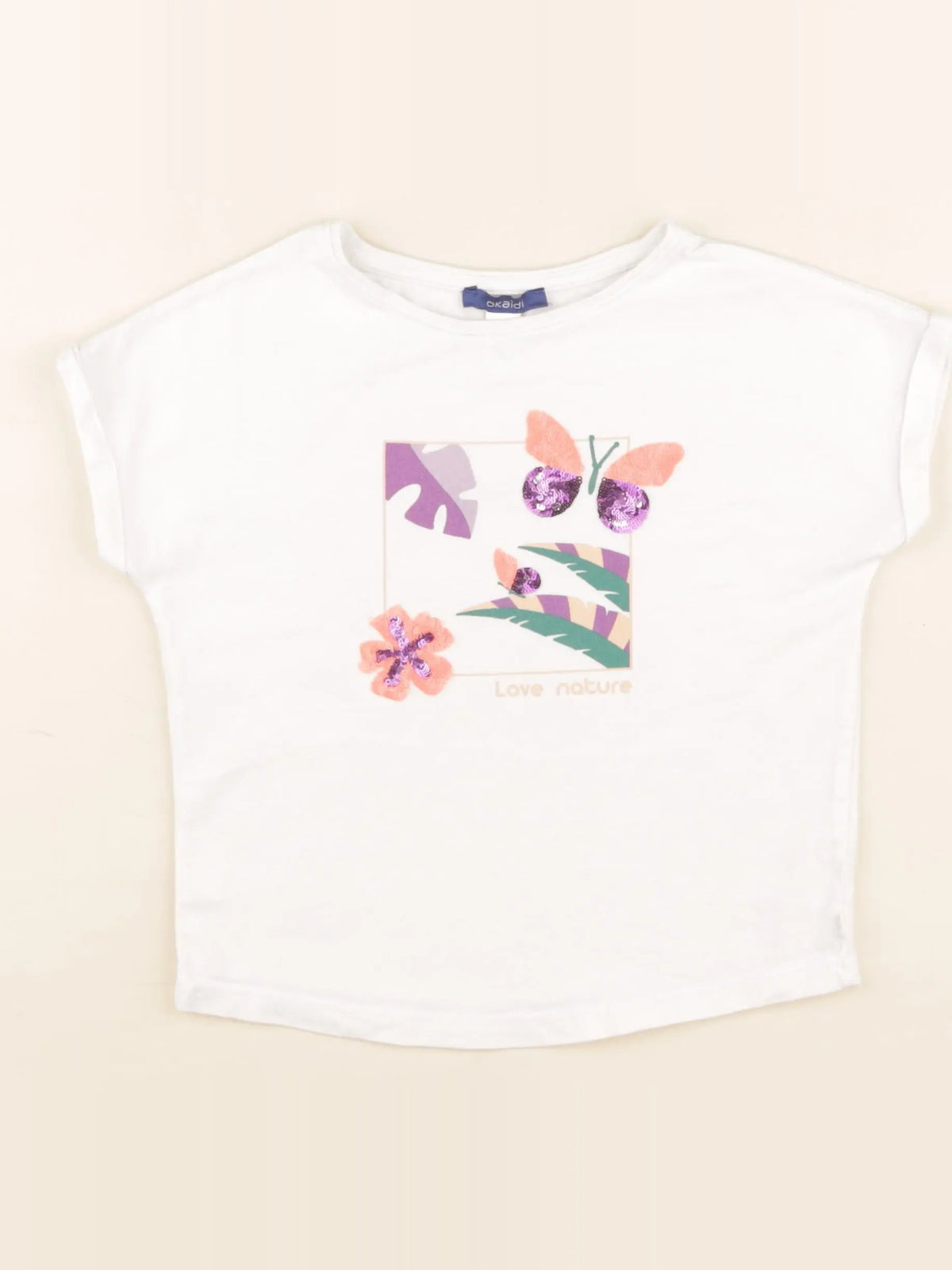 Okaidi - tee-shirt blanc - 5 ans