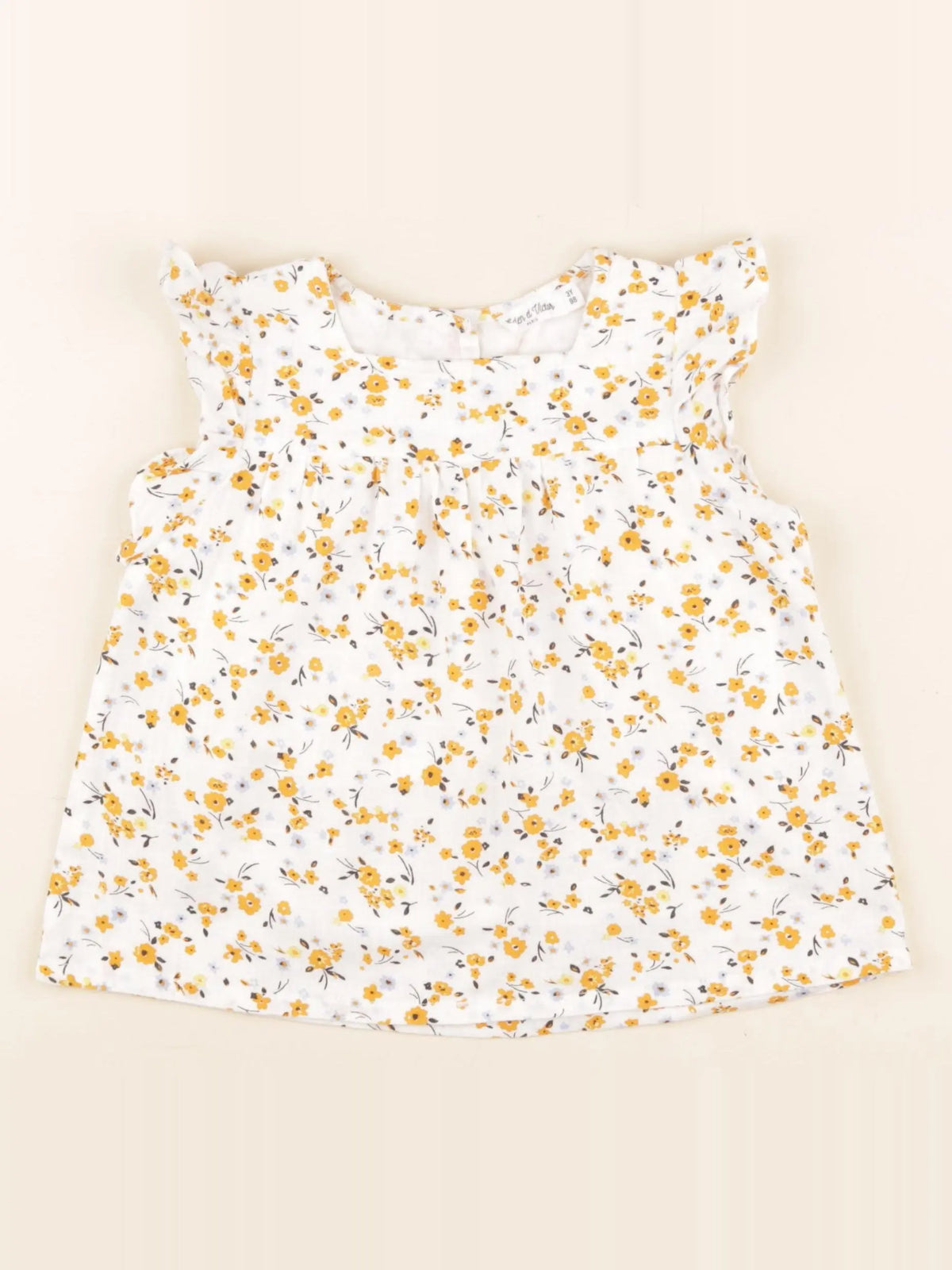 Eden & Victor - blouse blanc, jaune - 3 ans