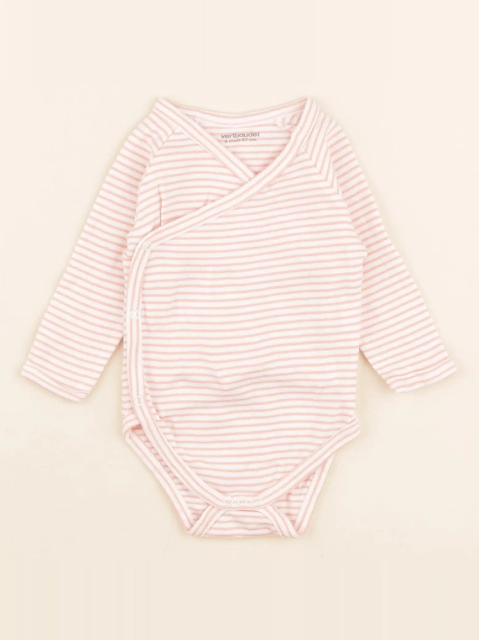 Vertbaudet - body rose - 6 mois