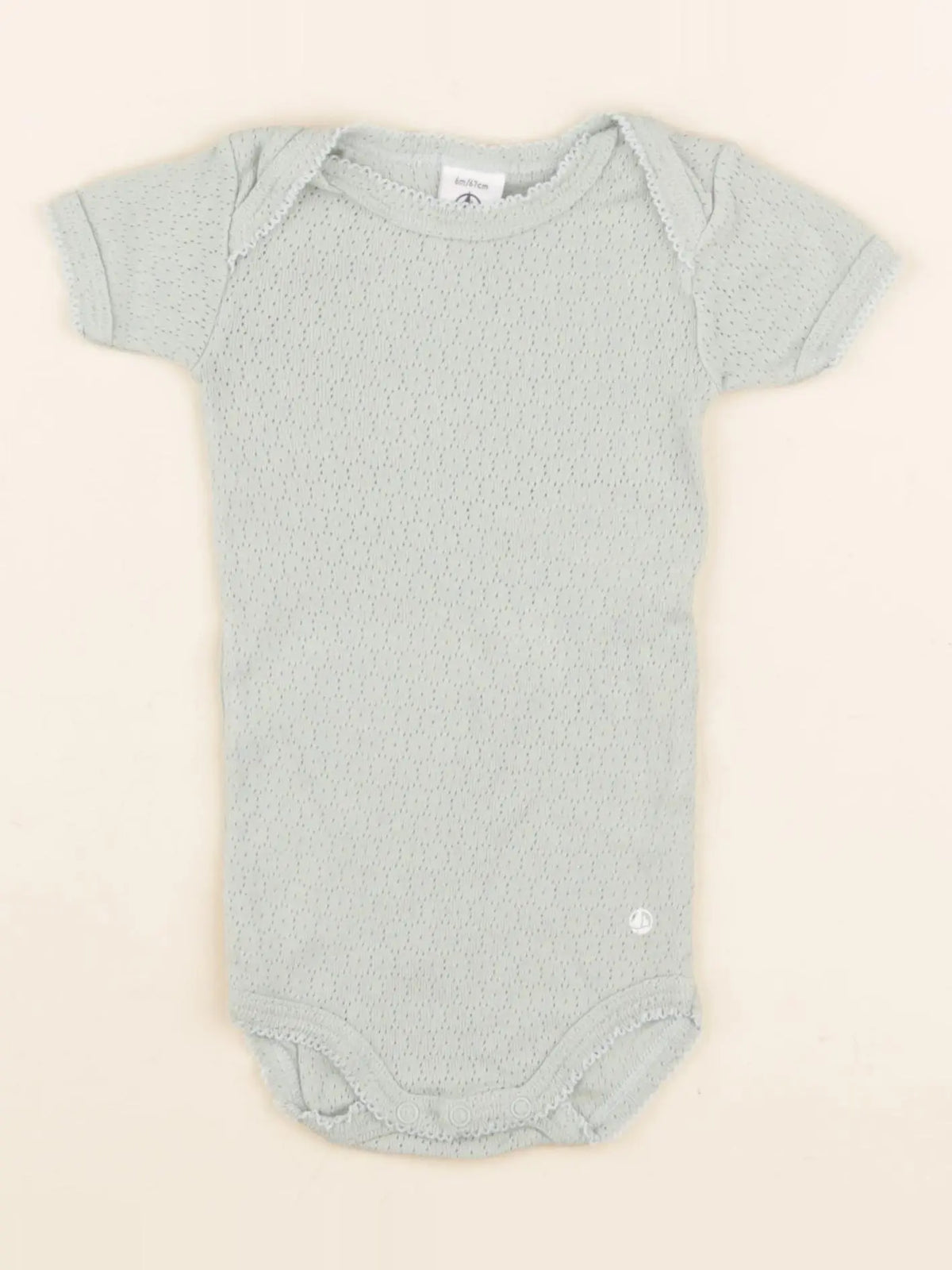 Petit Bateau - body vert - 6 mois