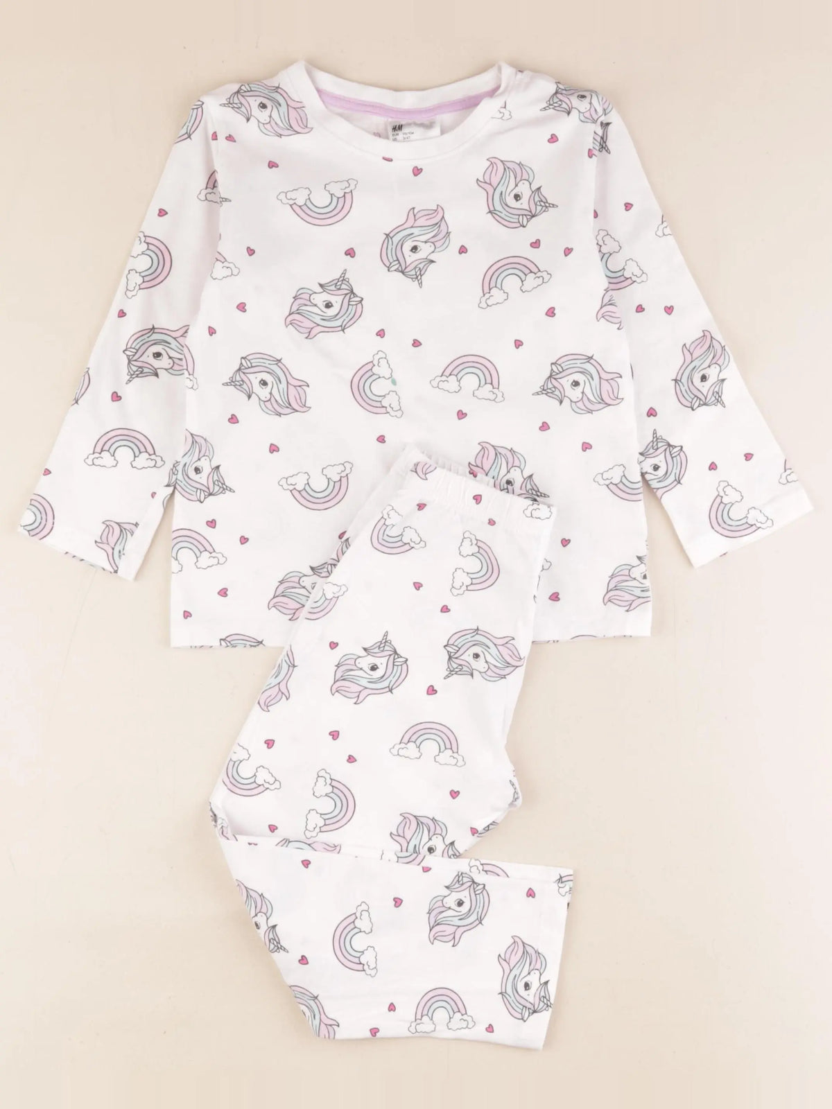 H&M - pyjama coton blanc - 2/4 ans
