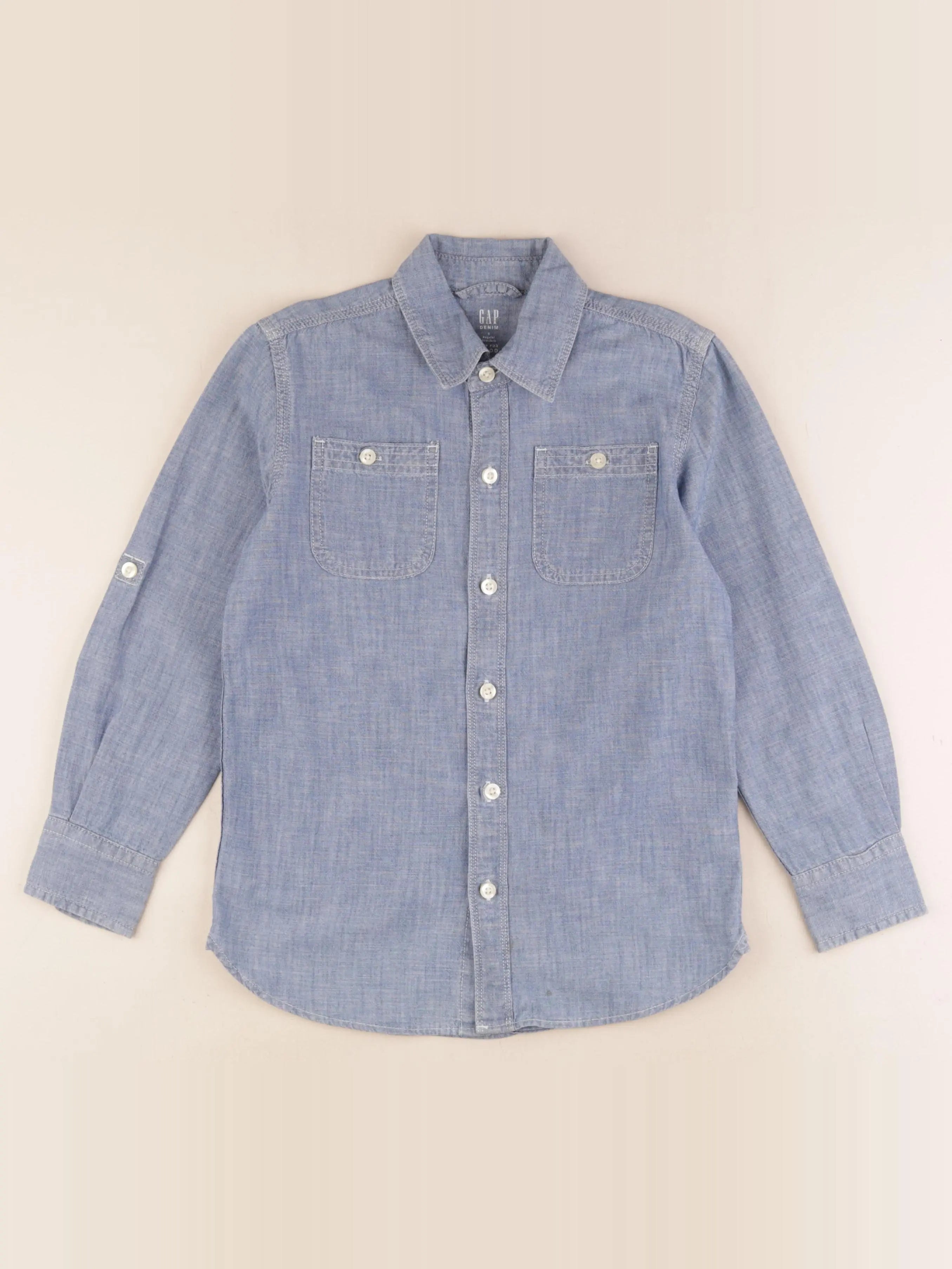 GAP - chemise bleu - 6/7 ans