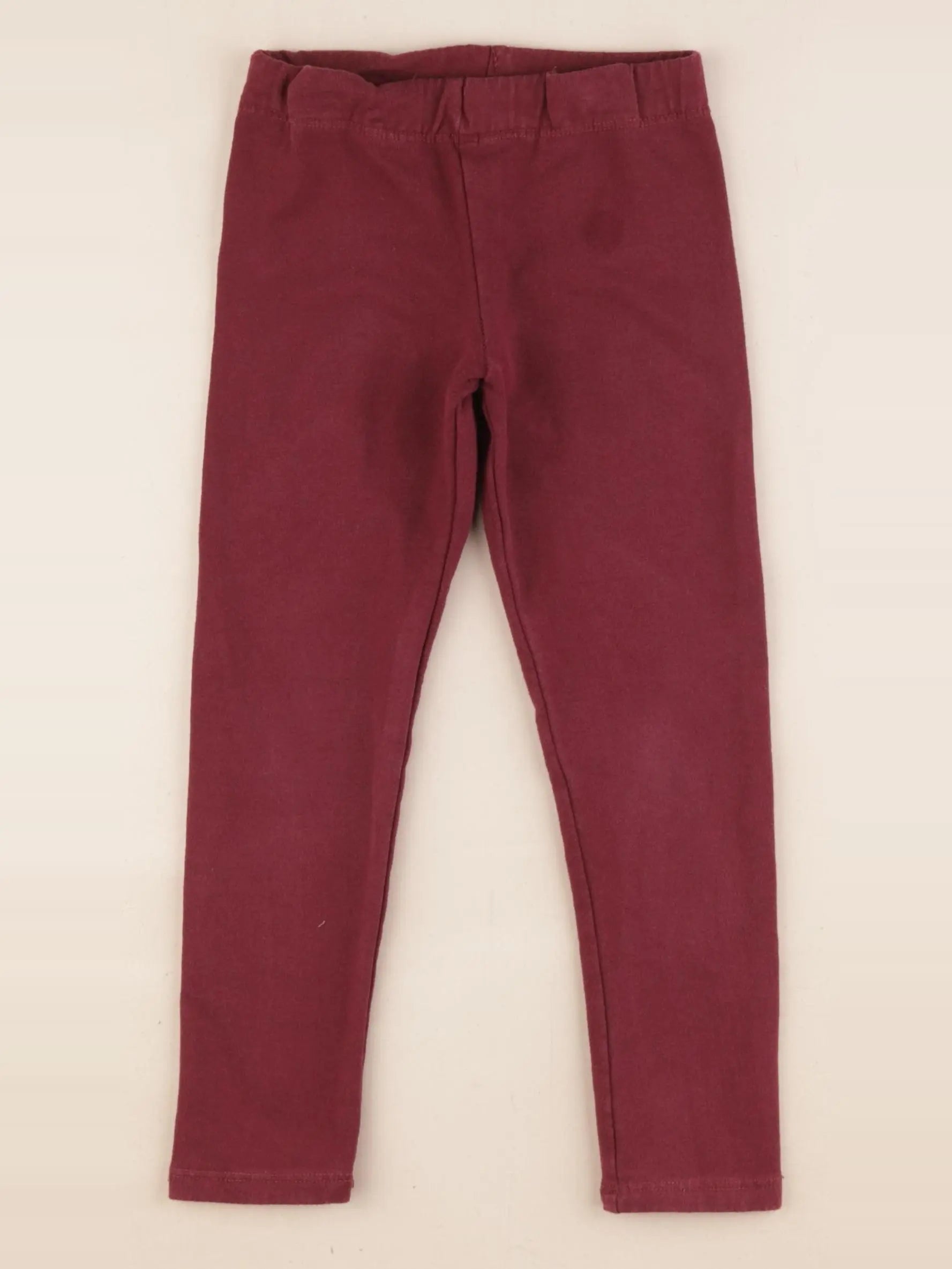 H&M - legging doublé rouge - 4/5 ans