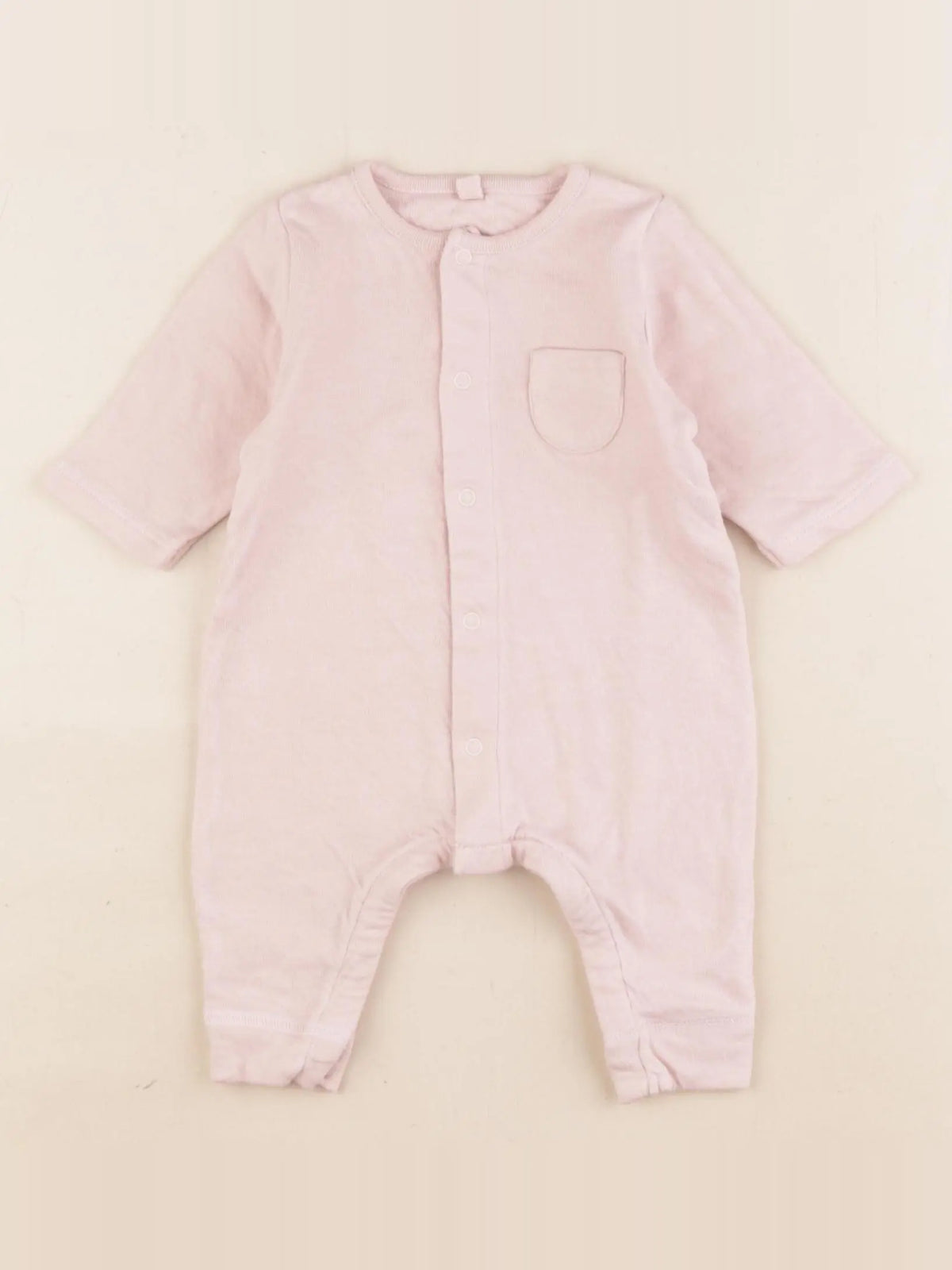 Petit Bateau - pyjama coton rose - 1 mois