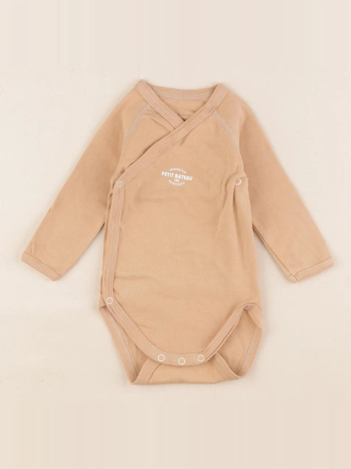 Petit Bateau - body beige - 3 mois