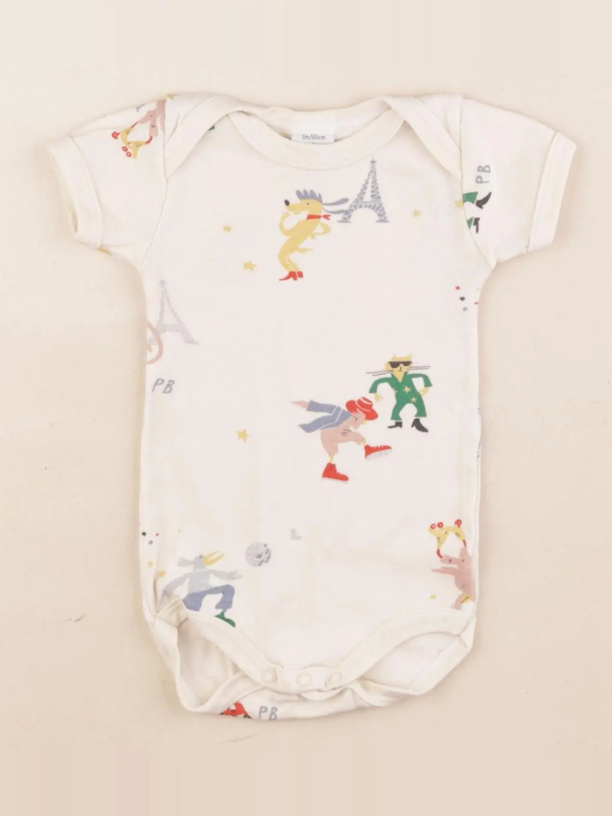 Petit Bateau - body beige - 3 mois