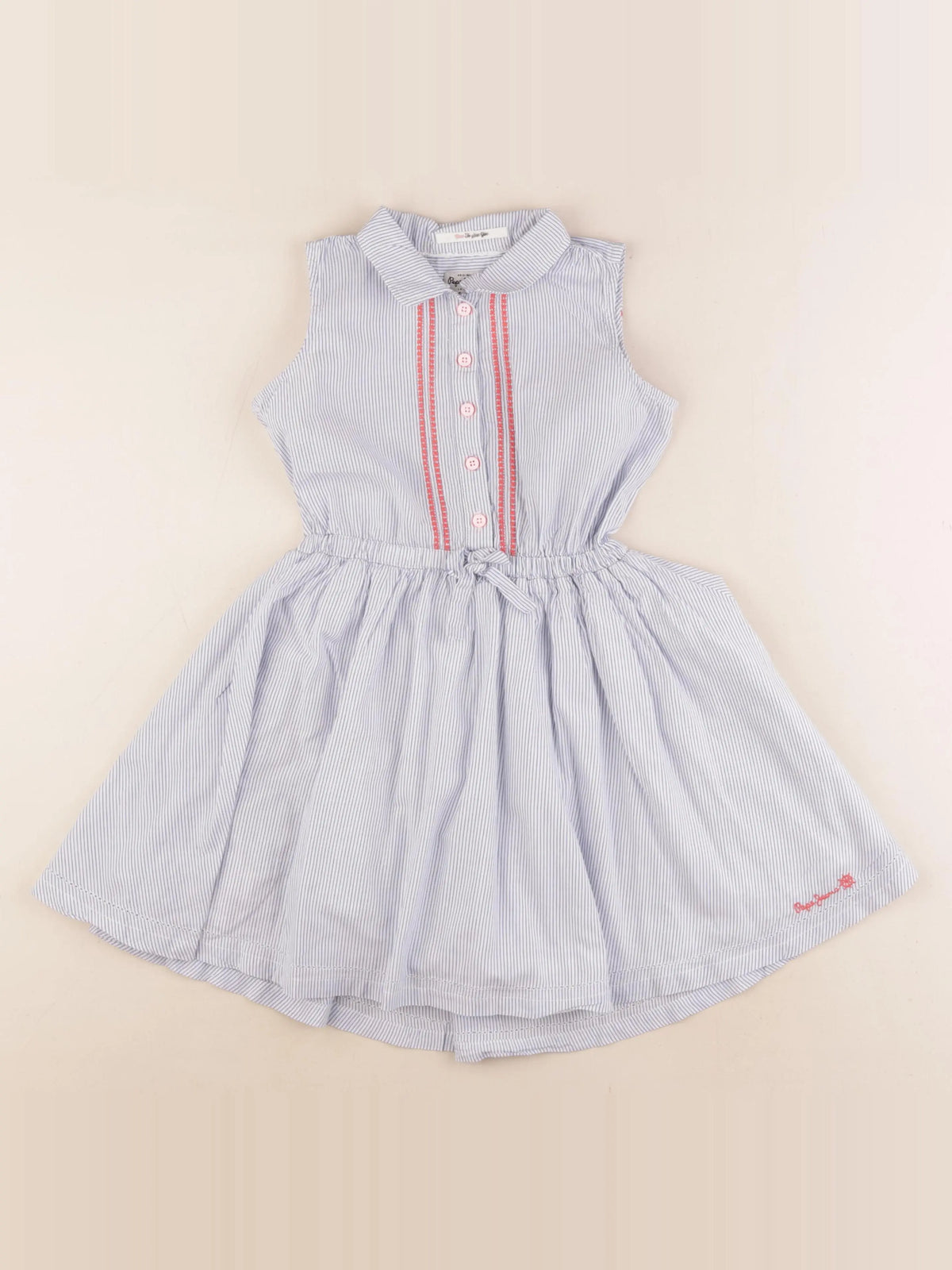 Pepe Jeans - robe bleu, blanc - 6 ans