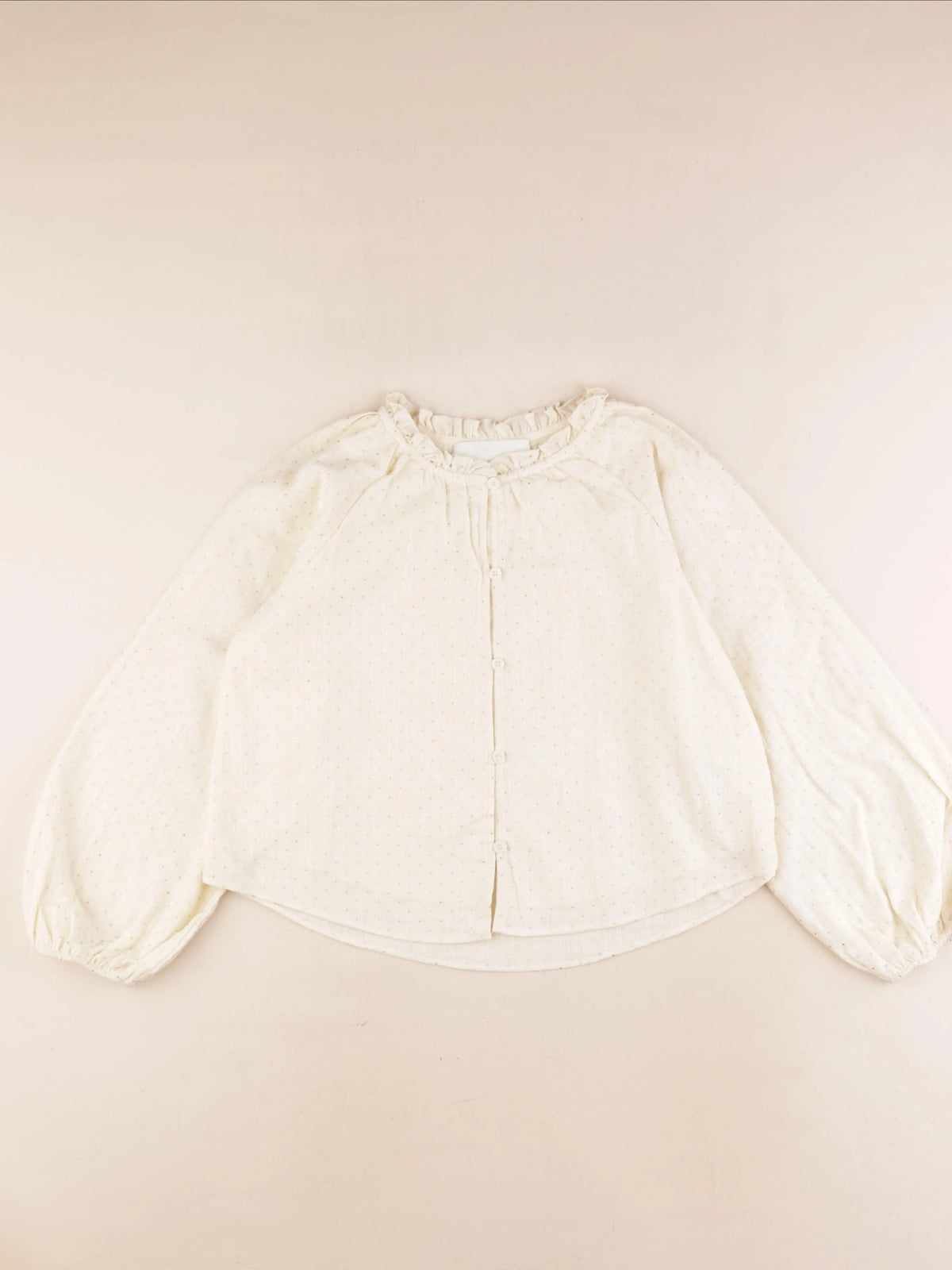 Zara - blouse beige, or - 9/10 ans