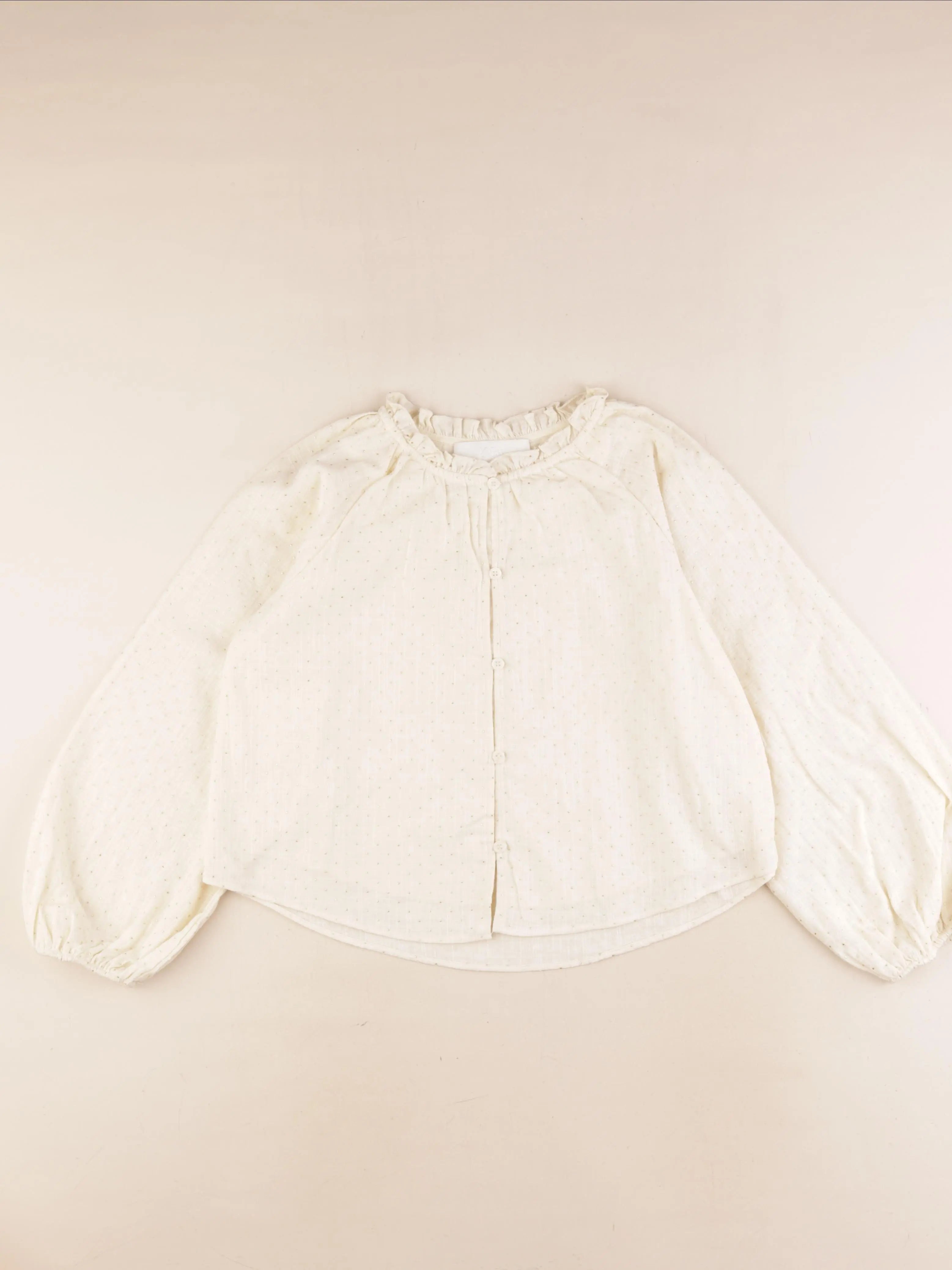 Zara - blouse beige, or - 9/10 ans