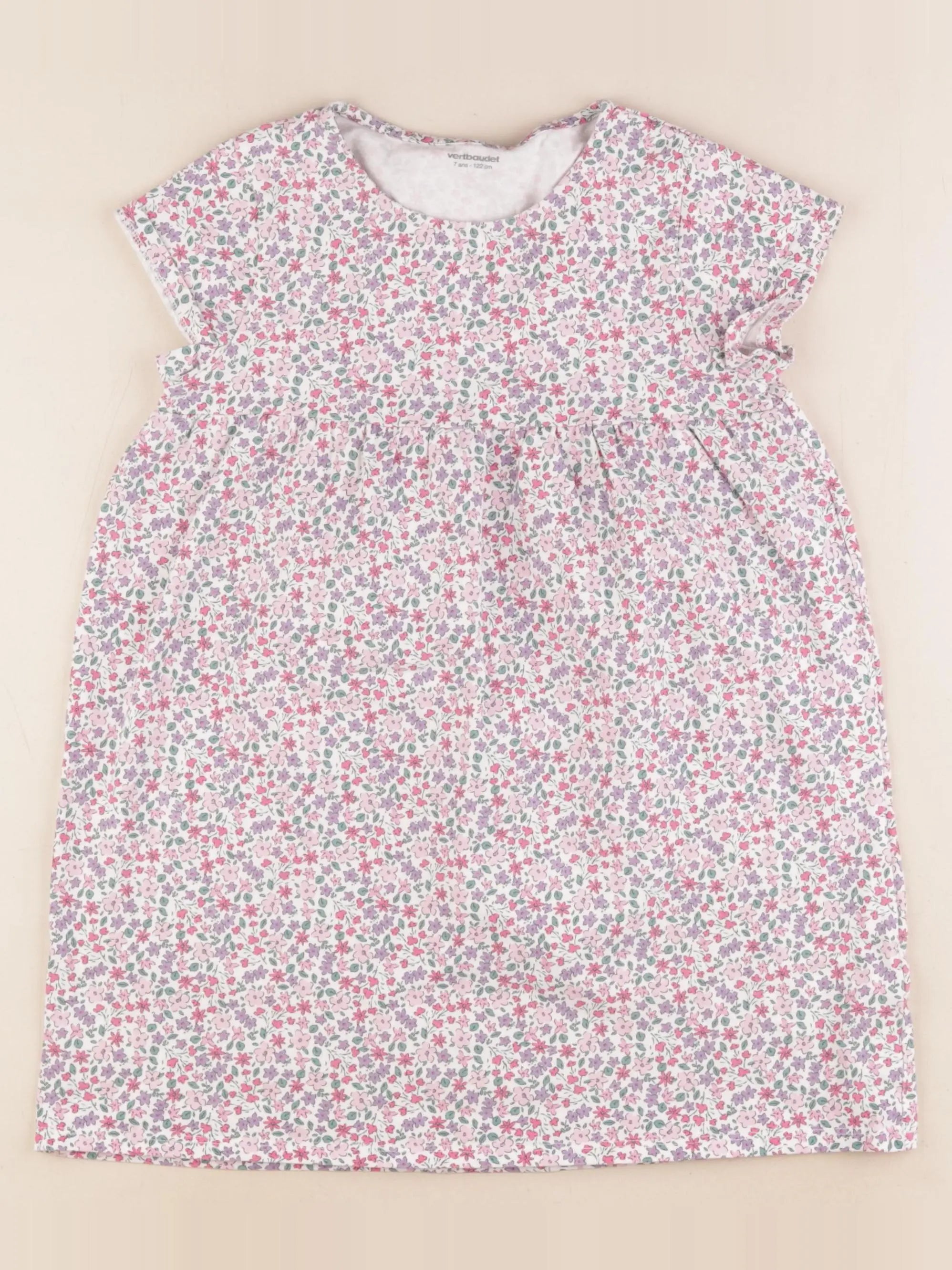 Vertbaudet - robe multicolore - 7 ans