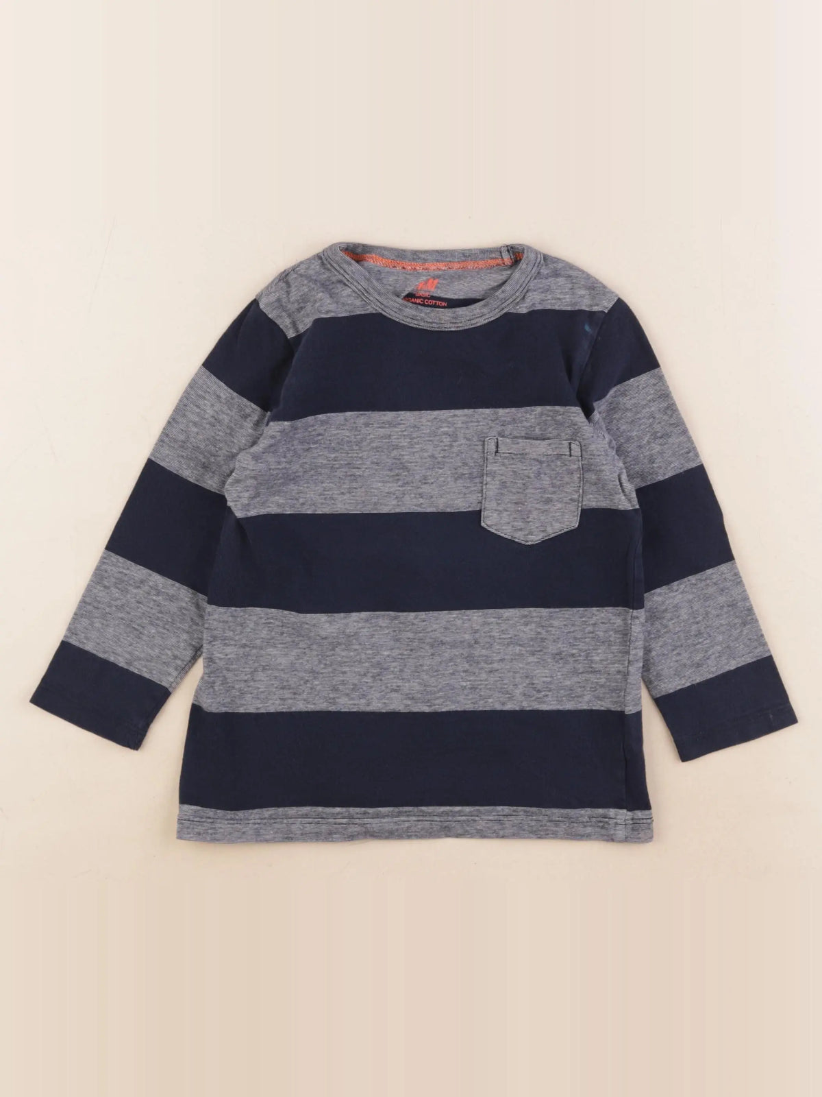 H&M - tee-shirt bleu - 2/4 ans