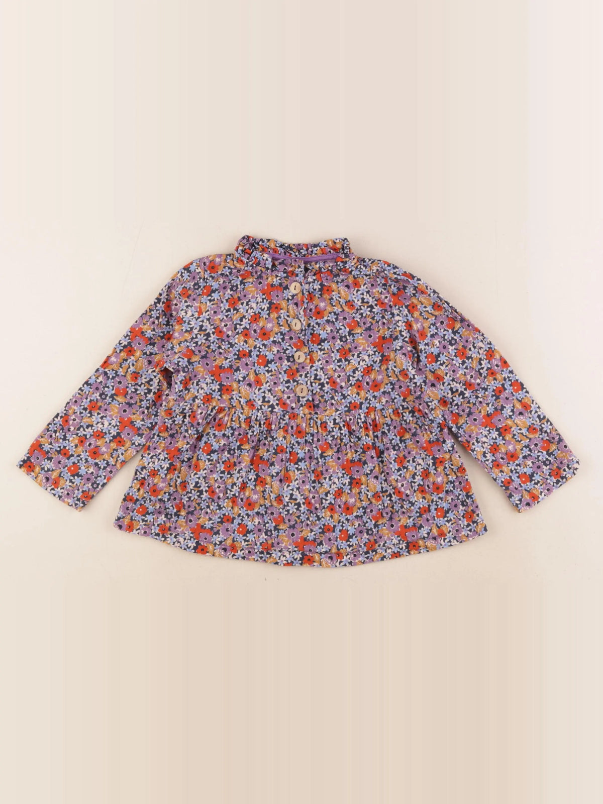 Frangin Frangine - blouse violet, multicolore - 3 ans