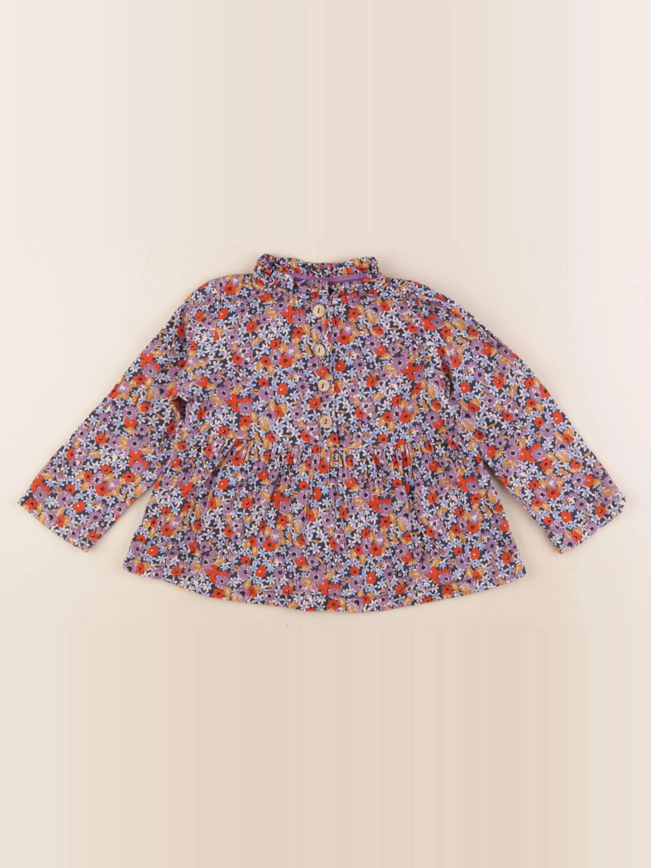 Frangin Frangine - blouse violet, multicolore - 3 ans