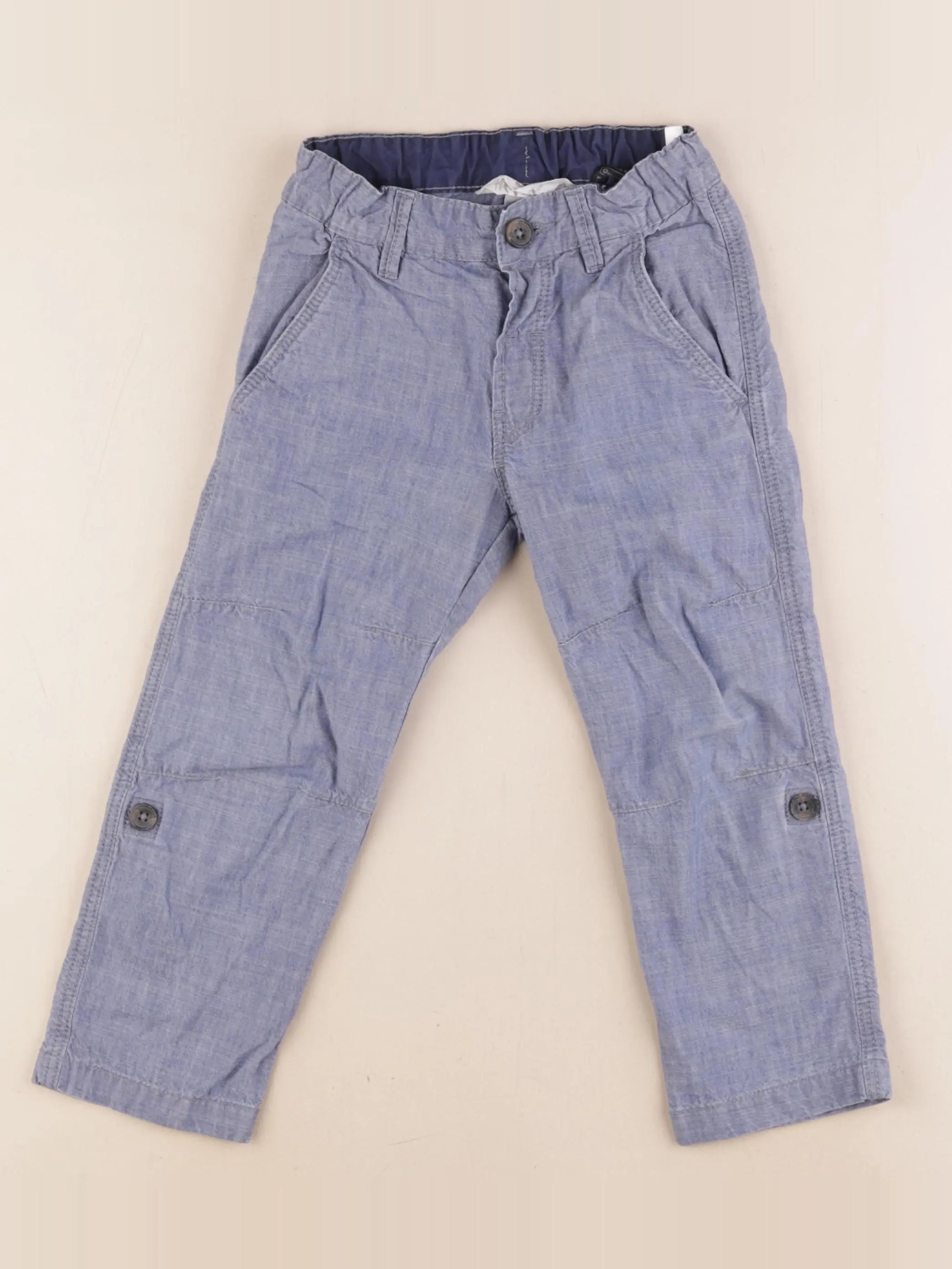 H&M - pantalon bleu - 3/4 ans
