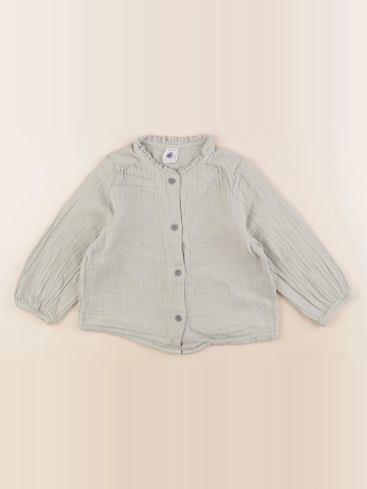 Petit Bateau - blouse vert - 3 ans