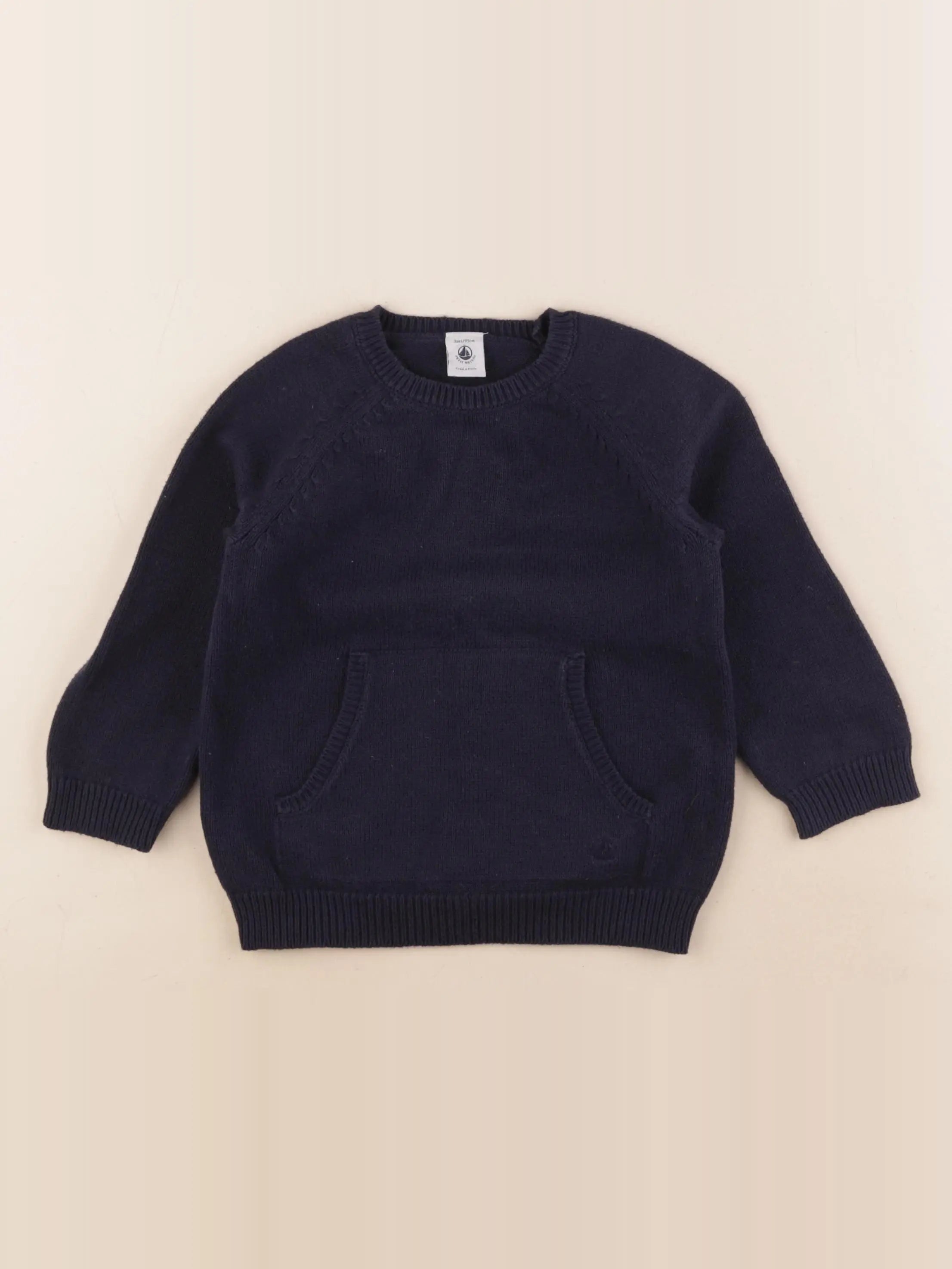 Petit Bateau - pull bleu - 3 ans