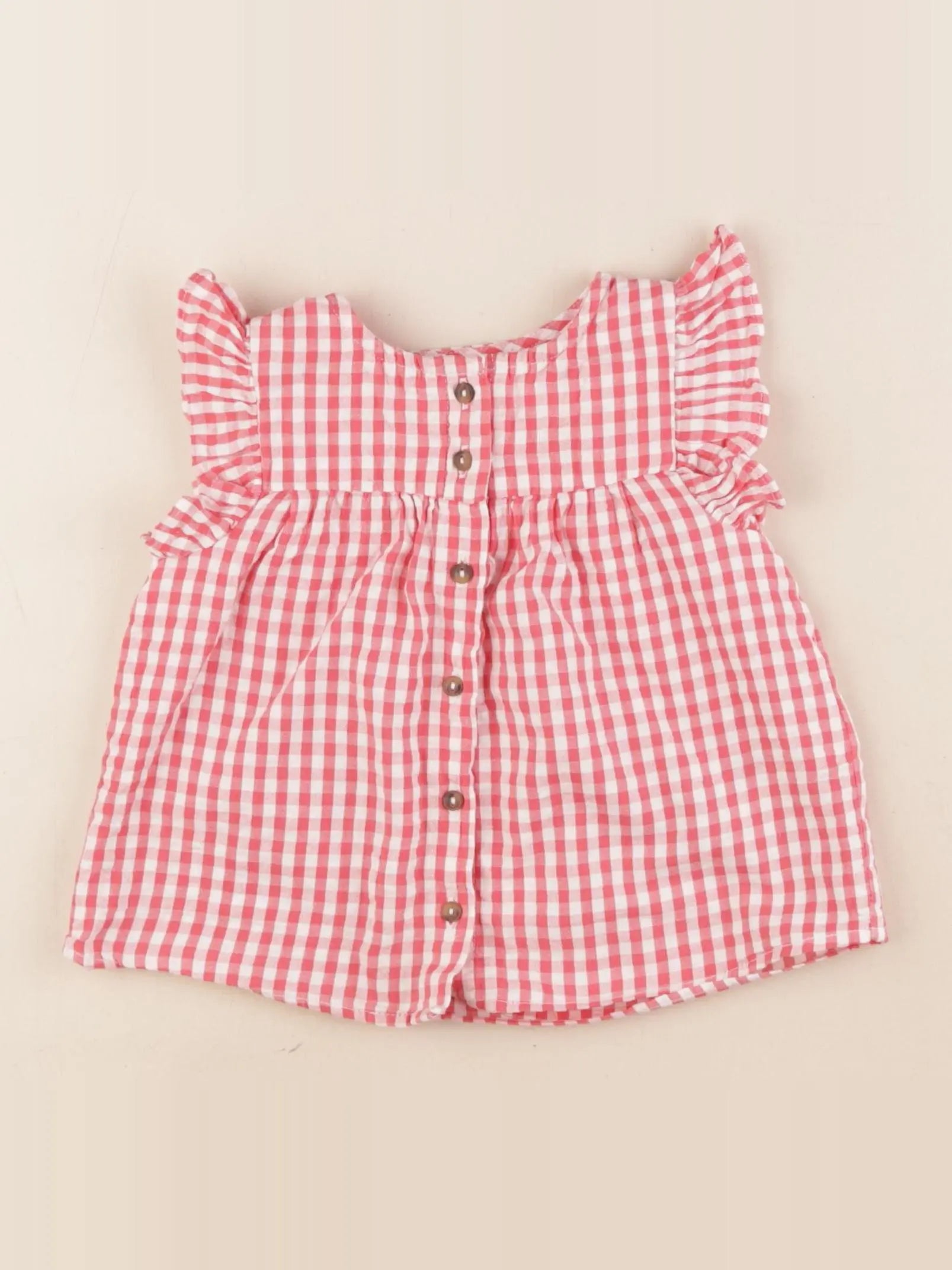 Vertbaudet - blouse rouge - 12 mois