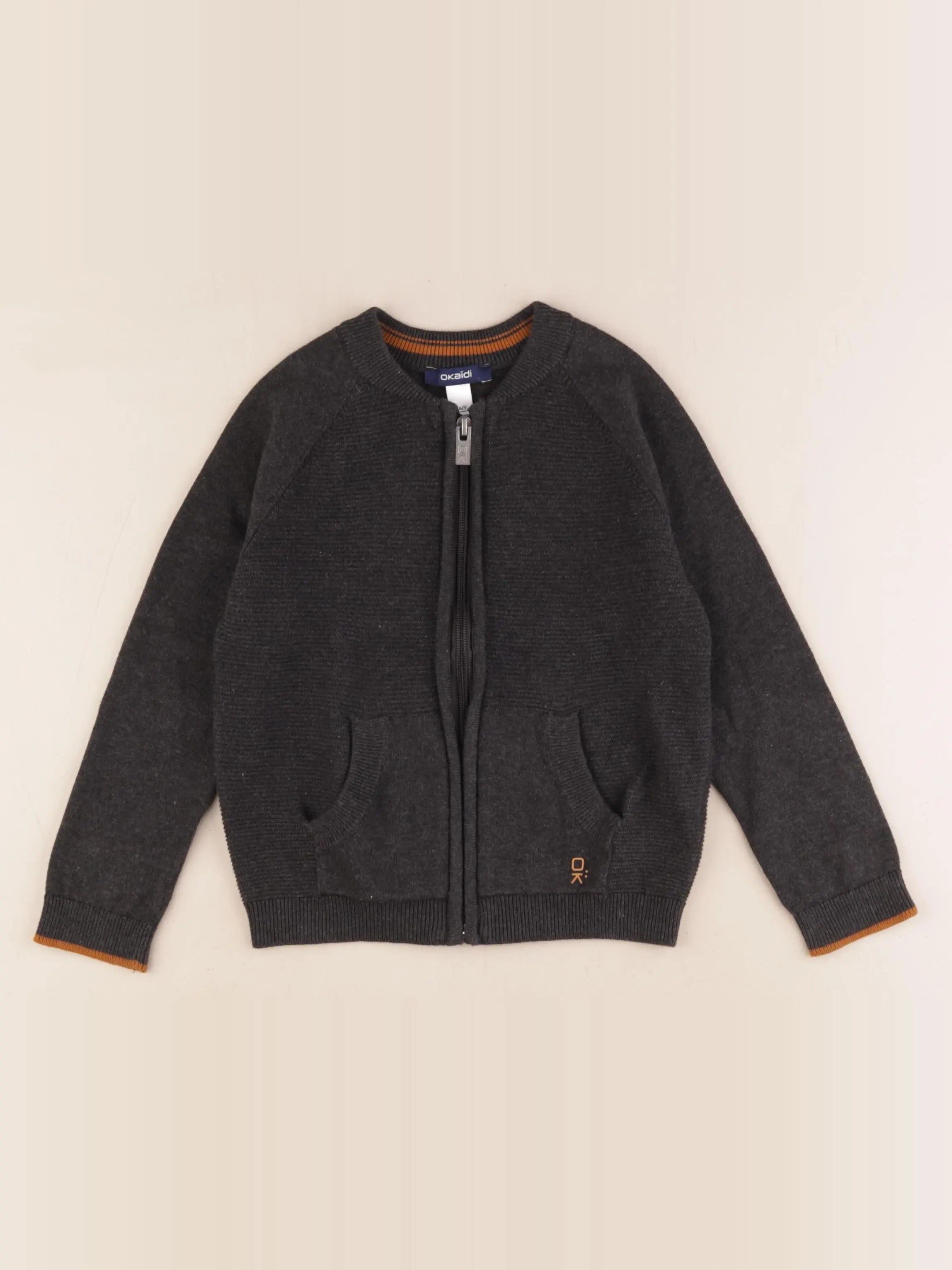 Okaidi - gilet gris - 4 ans