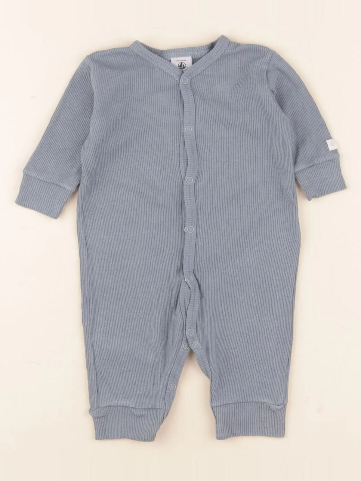 Petit Bateau - pyjama coton bleu - 3 mois