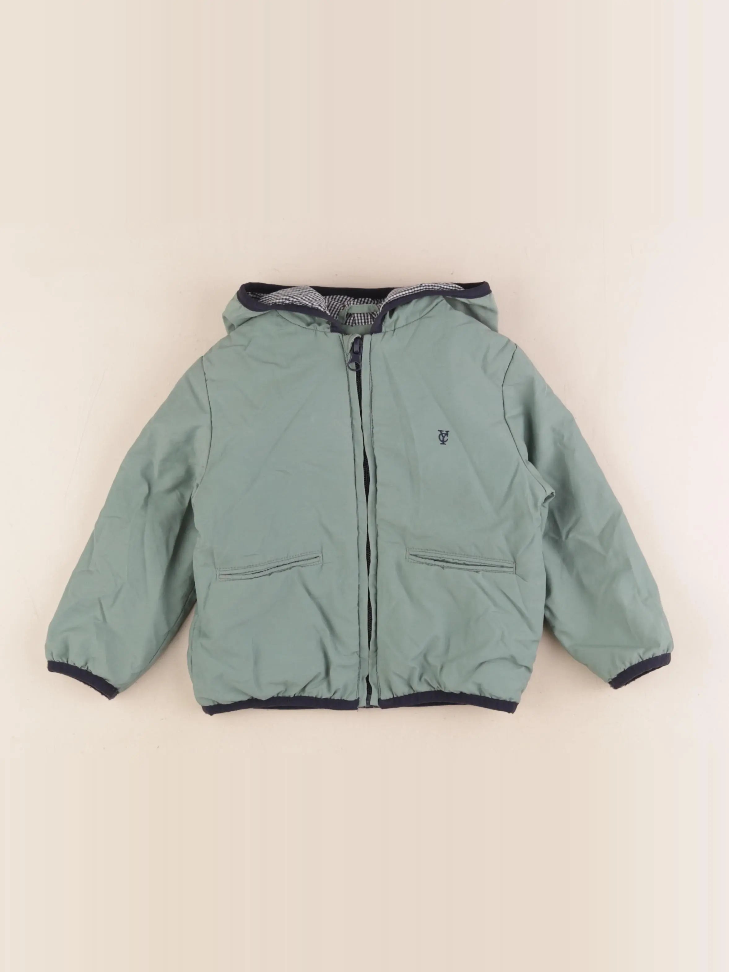 Cyrillus - veste doublé vert - 24 mois