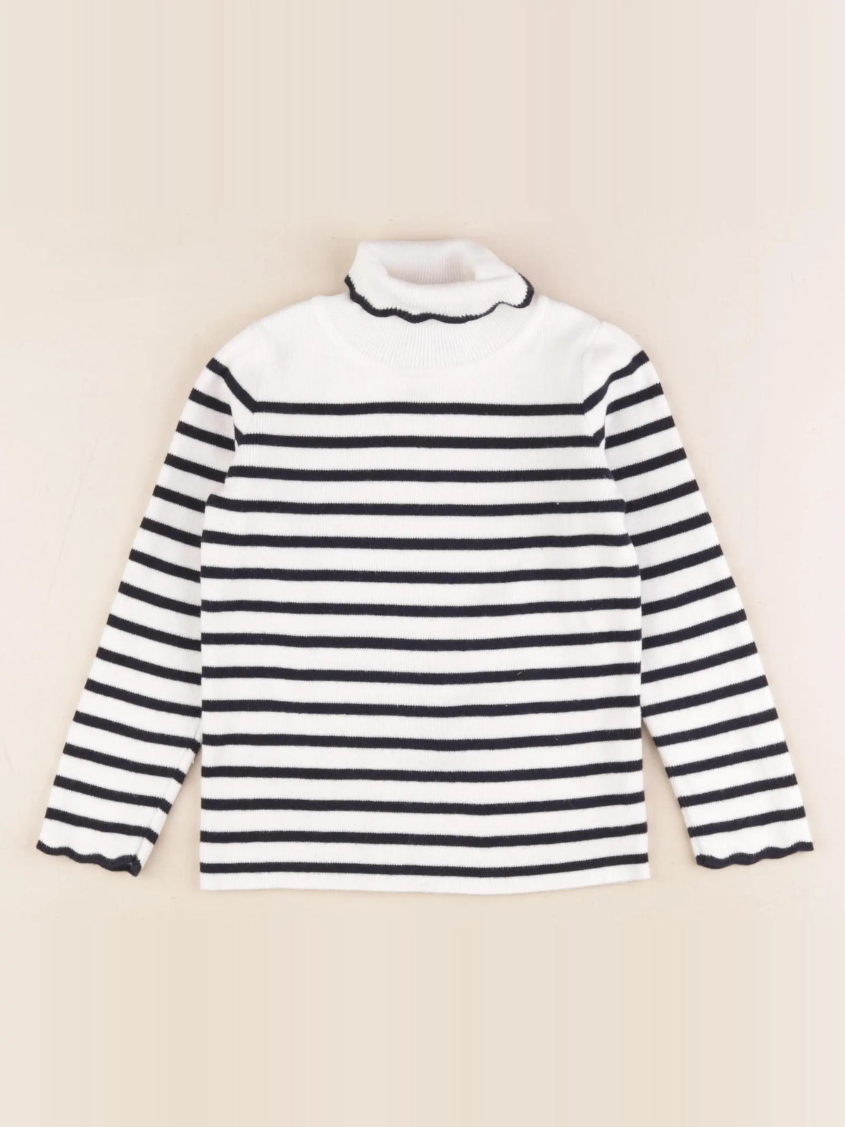Jacadi - pull blanc, bleu - 4 ans