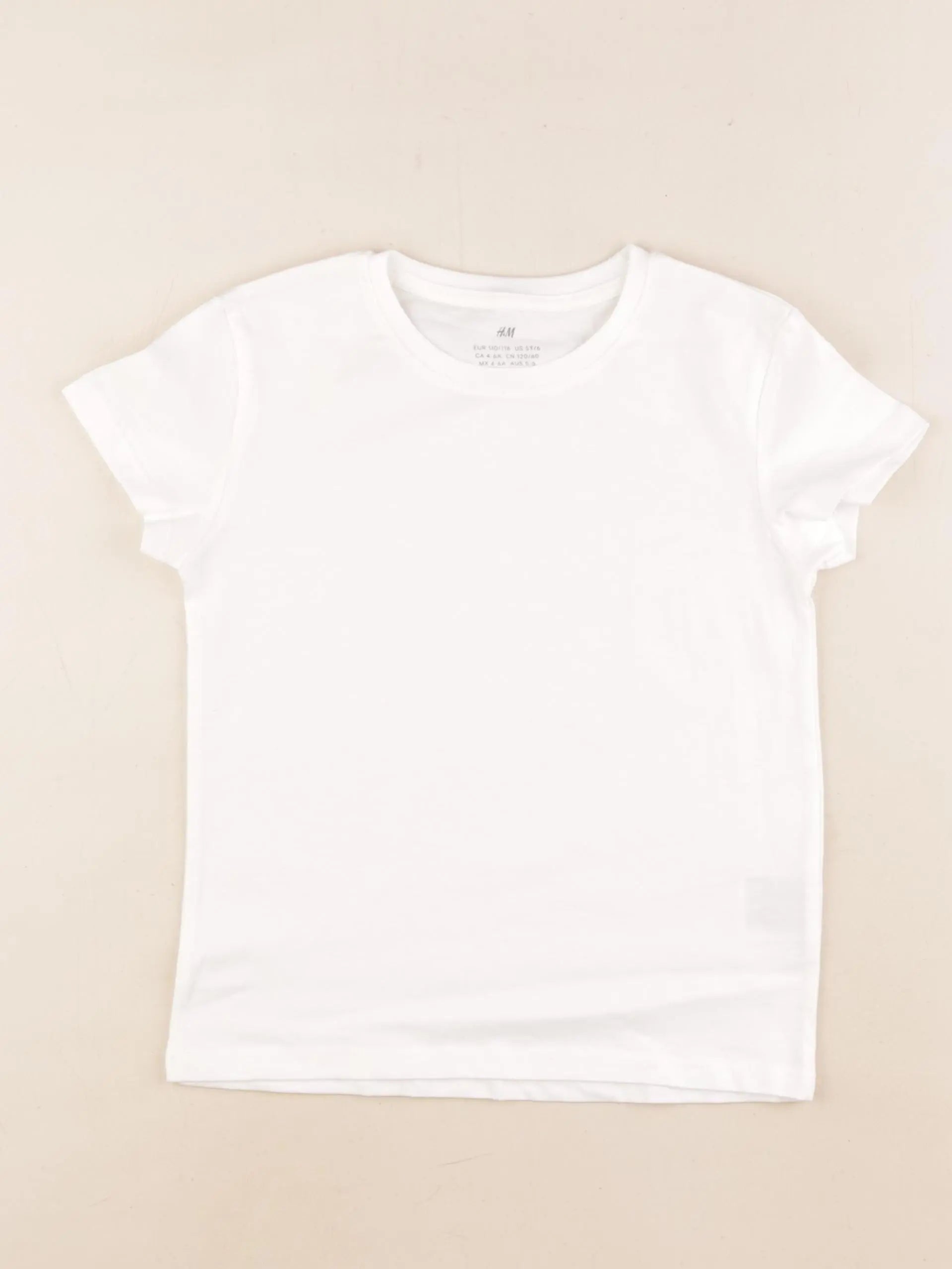 H&M - tee-shirt blanc - 4/6 ans