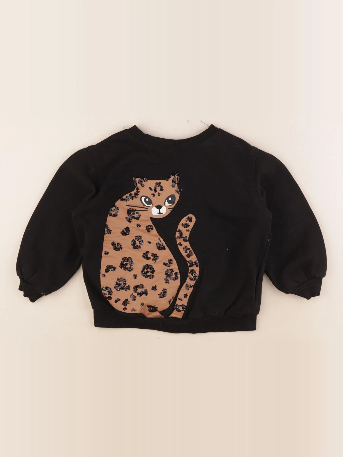 H&M - sweat noir - 4/6 ans
