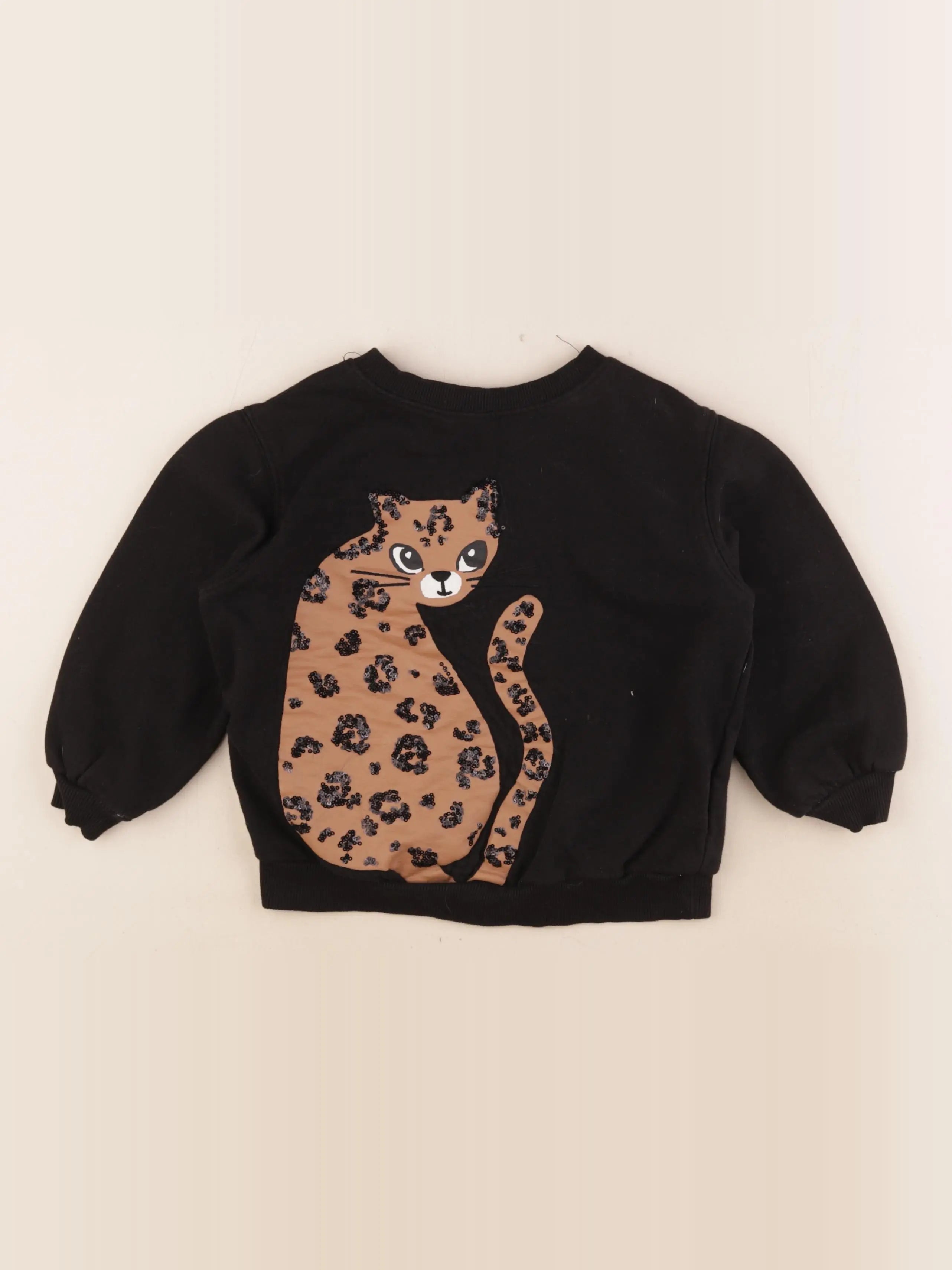 H&M - sweat noir - 4/6 ans