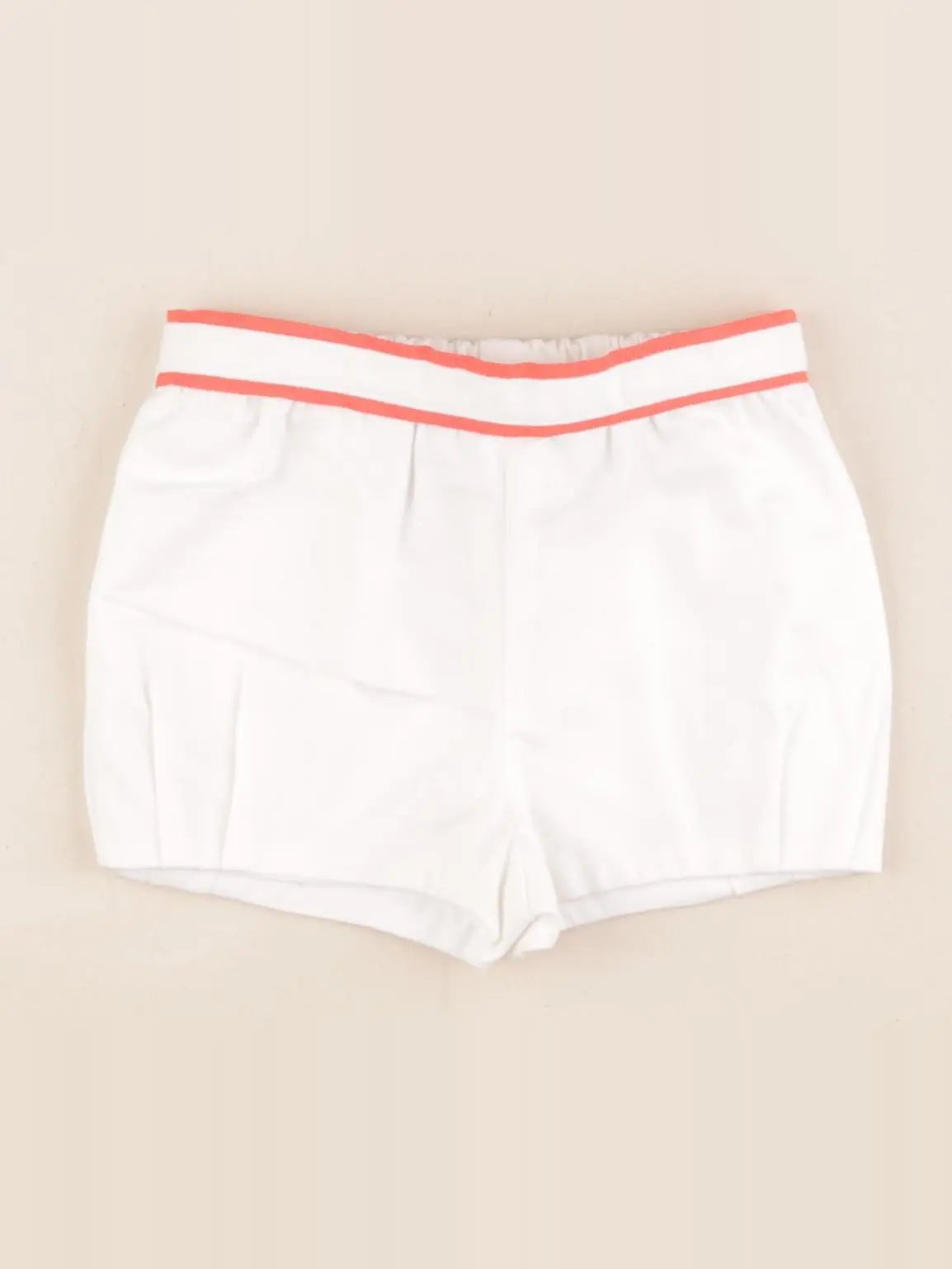 Jacadi - short blanc, orange - 6 mois