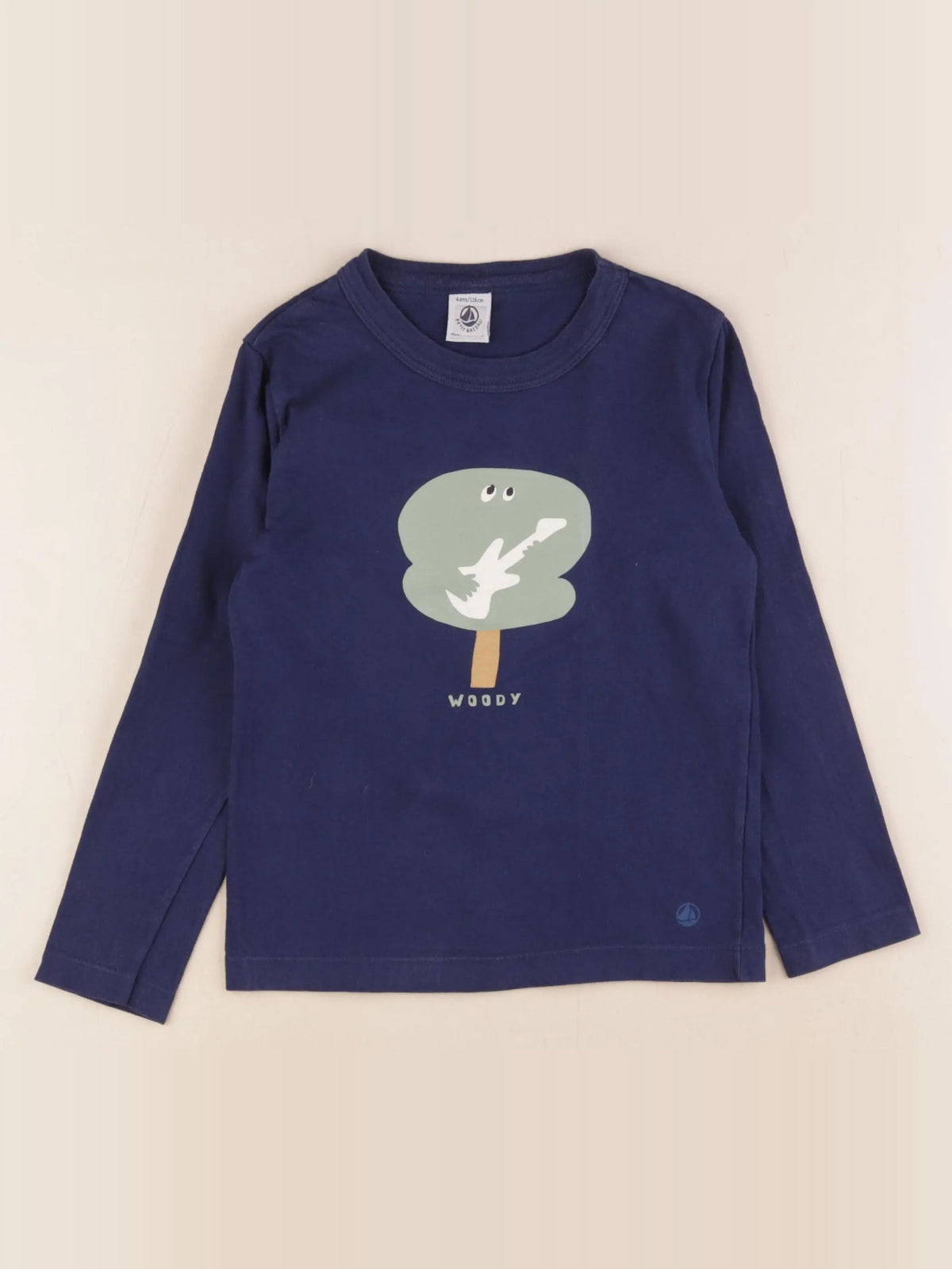 Petit Bateau - tee-shirt bleu - 6 ans