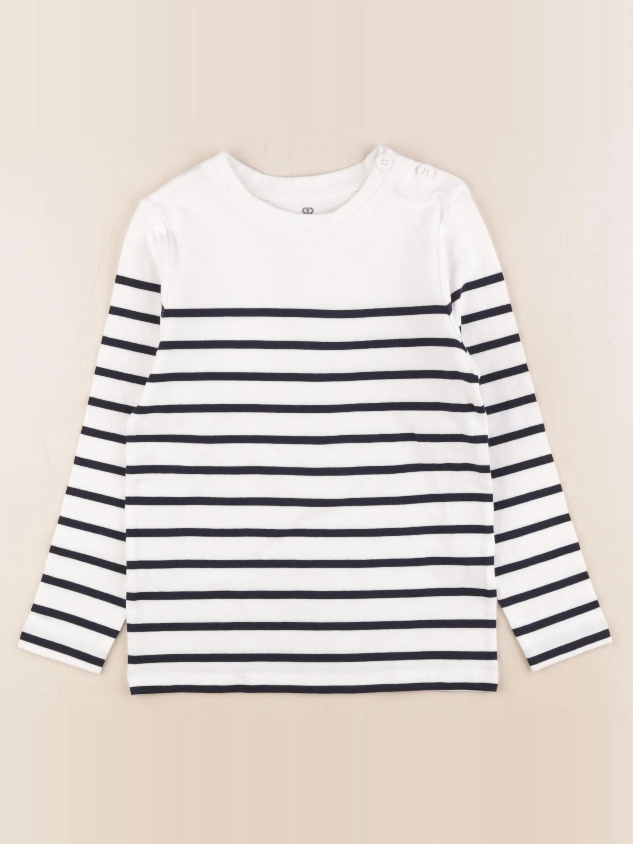 La Redoute - tee-shirt blanc, bleu - 5 ans