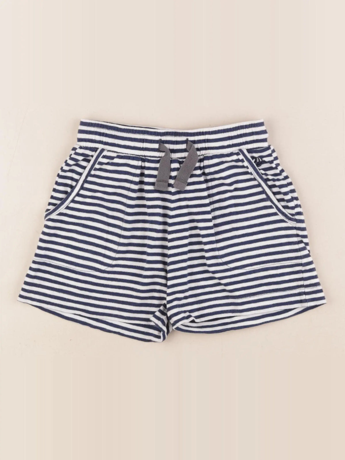 Petit Bateau - short blanc, bleu - 5 ans