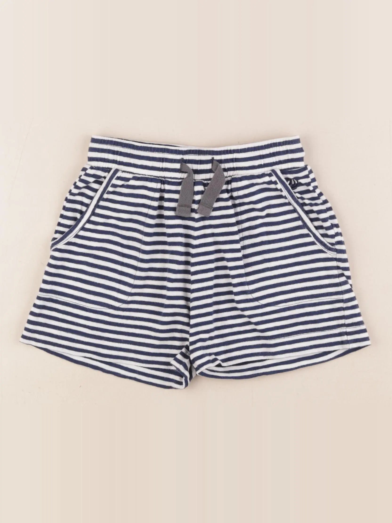 Petit Bateau - short blanc, bleu - 5 ans