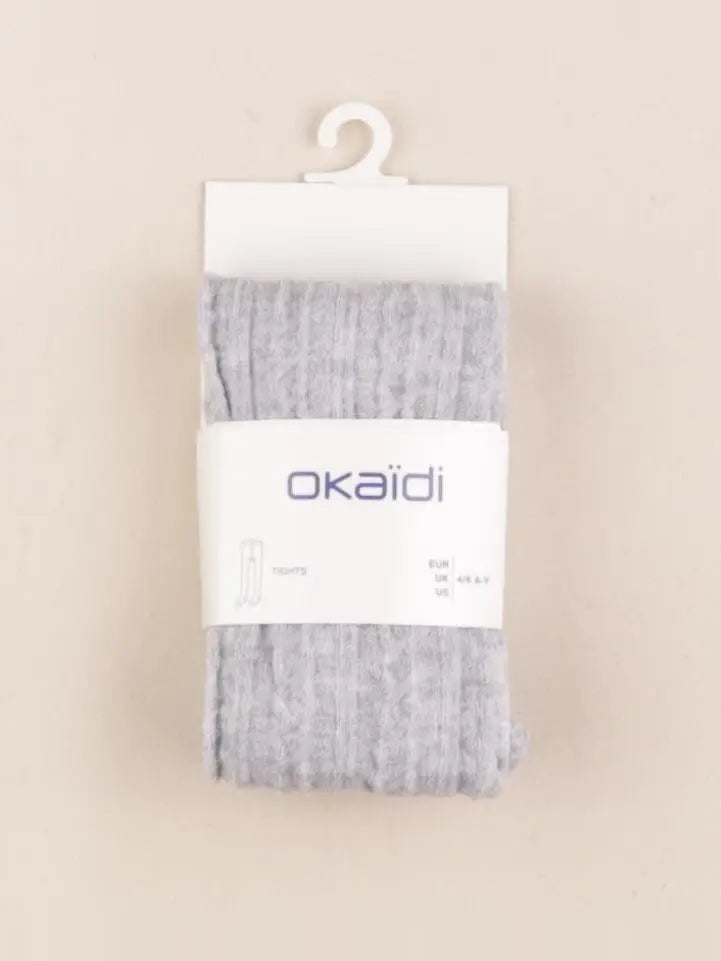 Okaidi - collants gris - 4/6 ans
