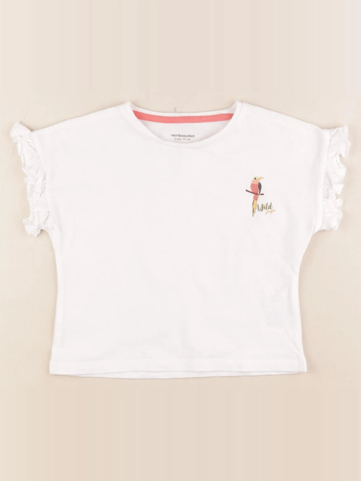 Vertbaudet - tee-shirt blanc - 3 ans