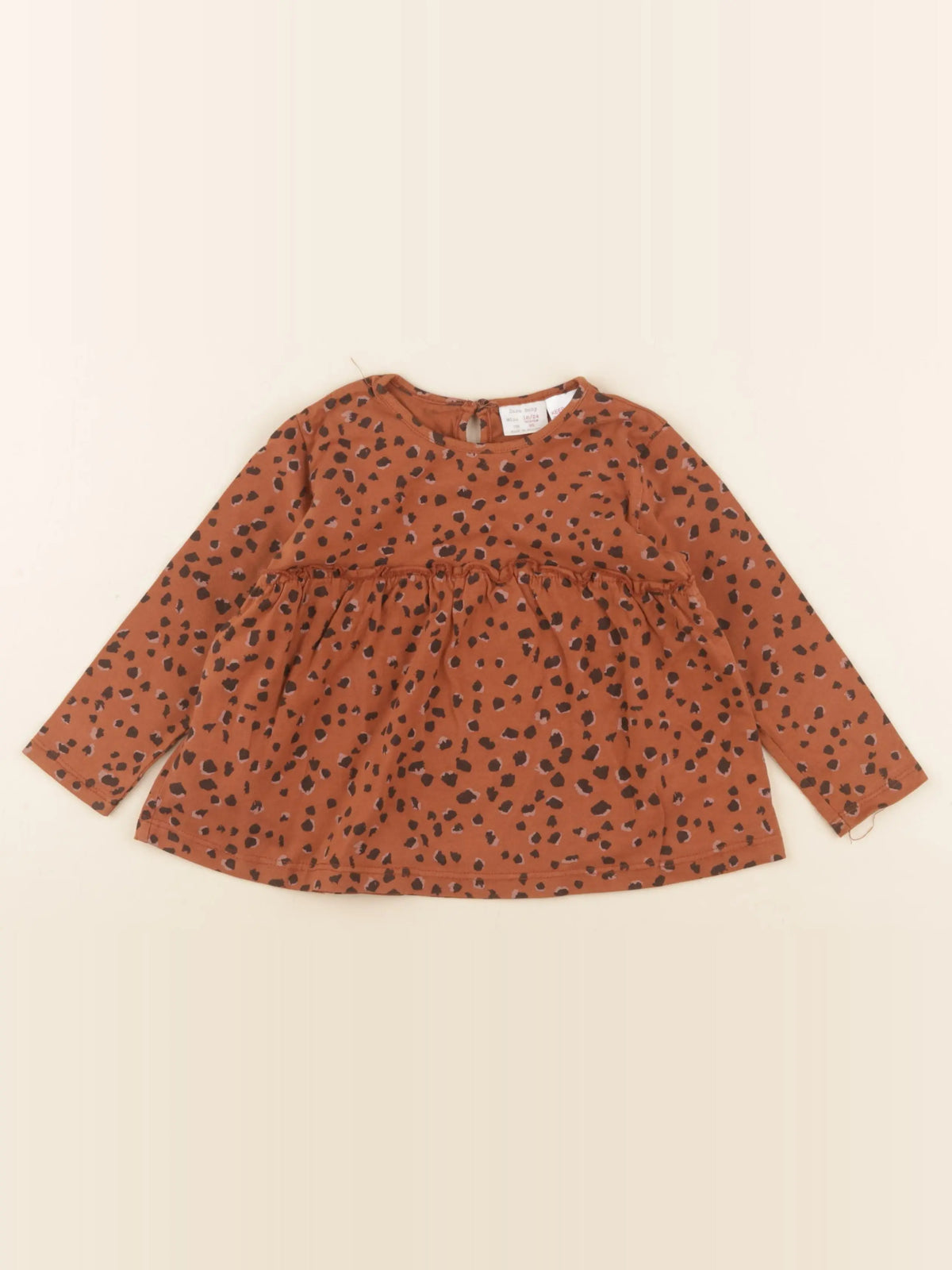 Zara - tee-shirt marron - 18/24 mois
