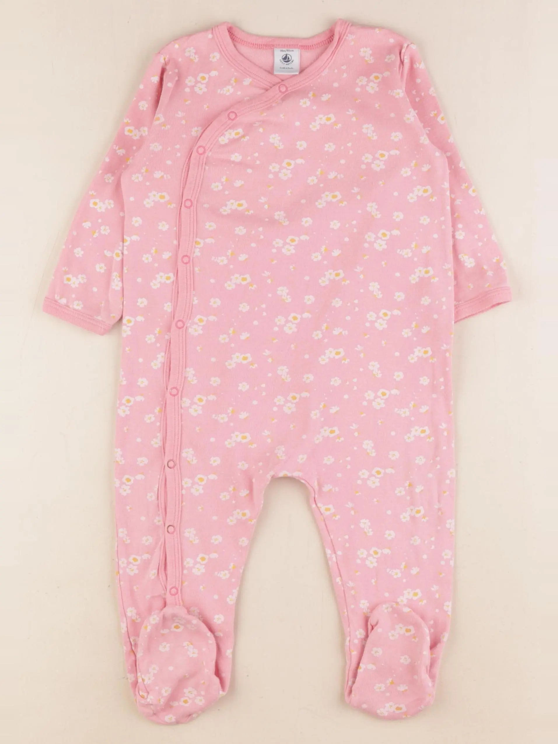 Petit Bateau - pyjama coton rose - 18 mois