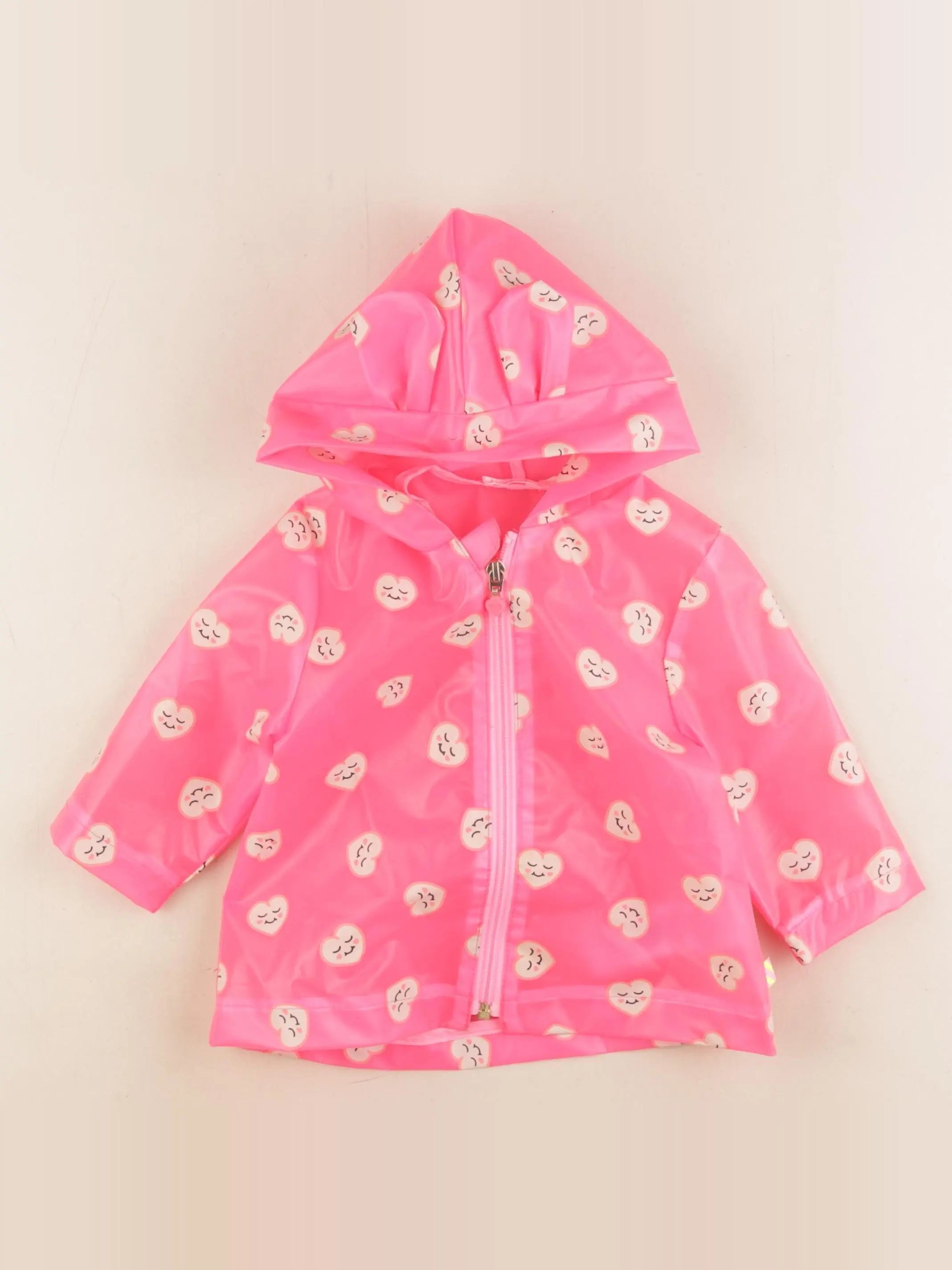 Billie Blush - imperméable rose fluo - 9 mois