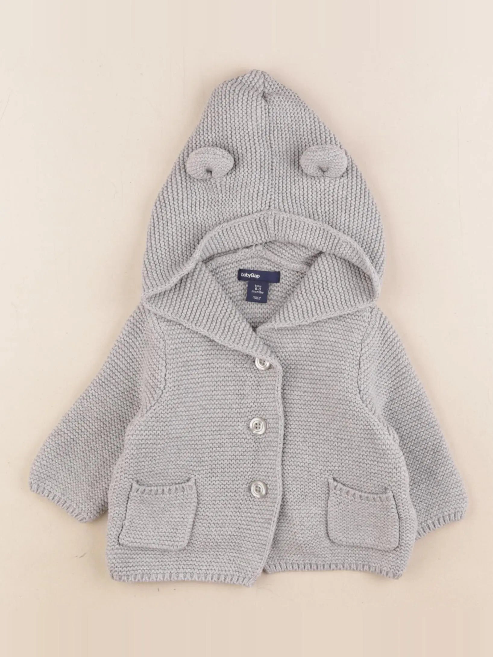 GAP - gilet gris - 0/2 mois