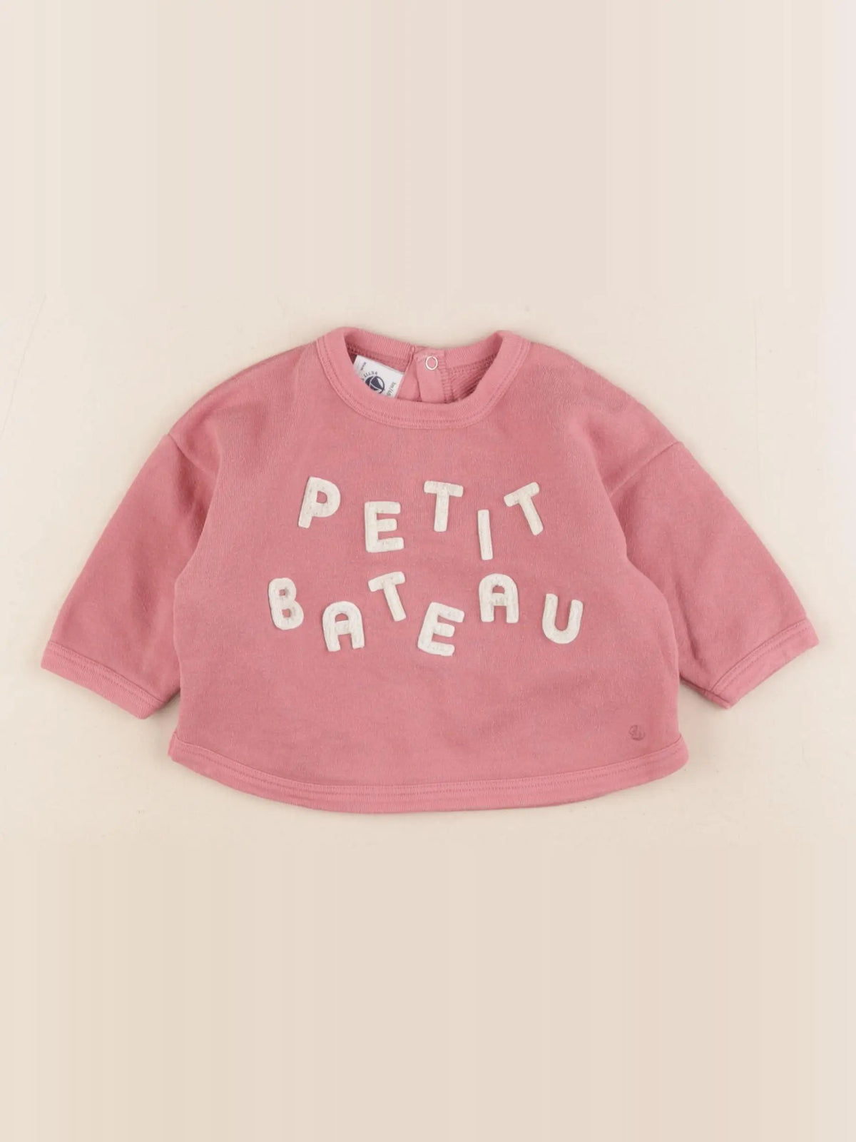 Petit Bateau - sweat rose - 3 mois