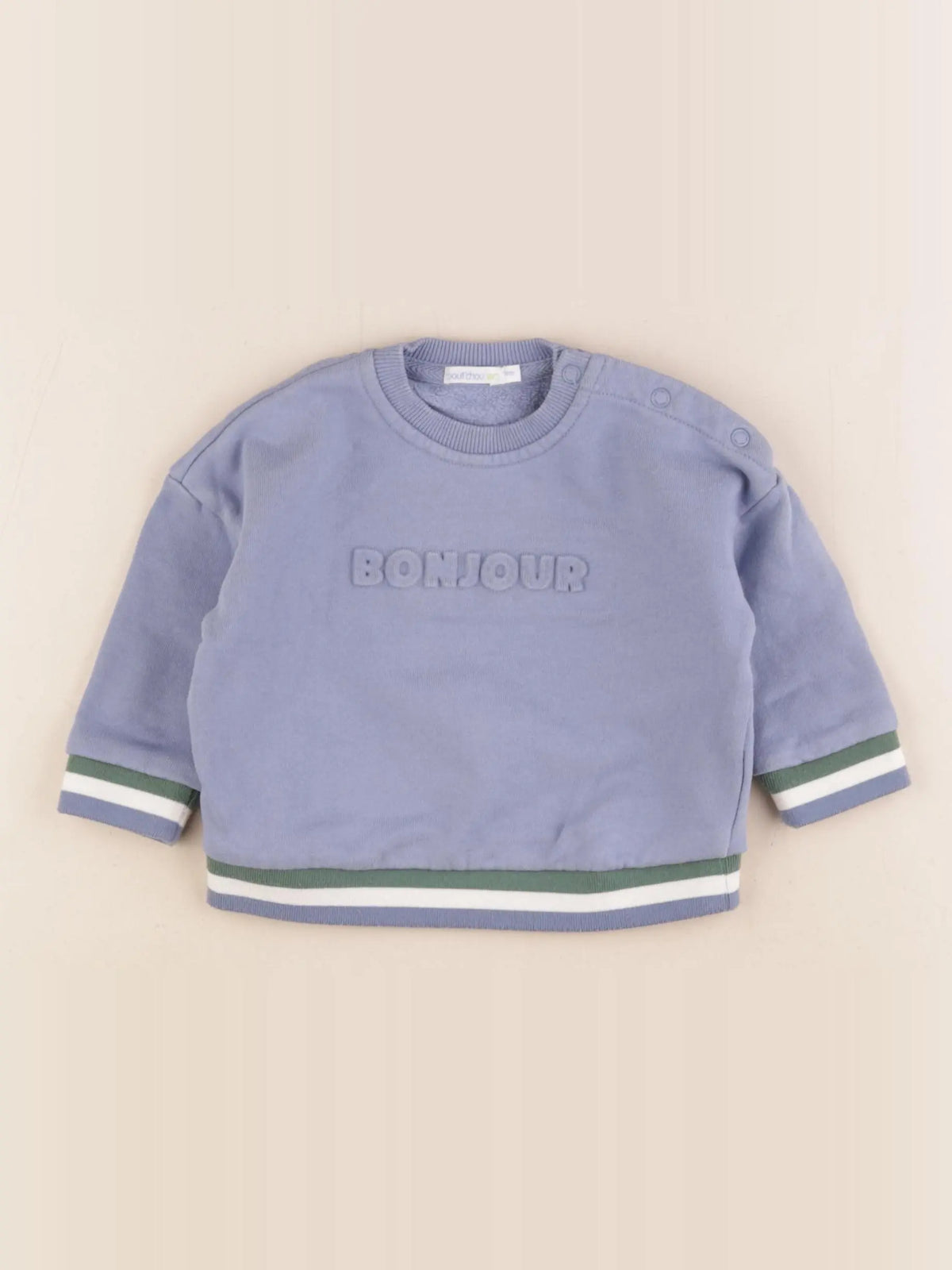 Boutchou - sweat bleu - 9 mois