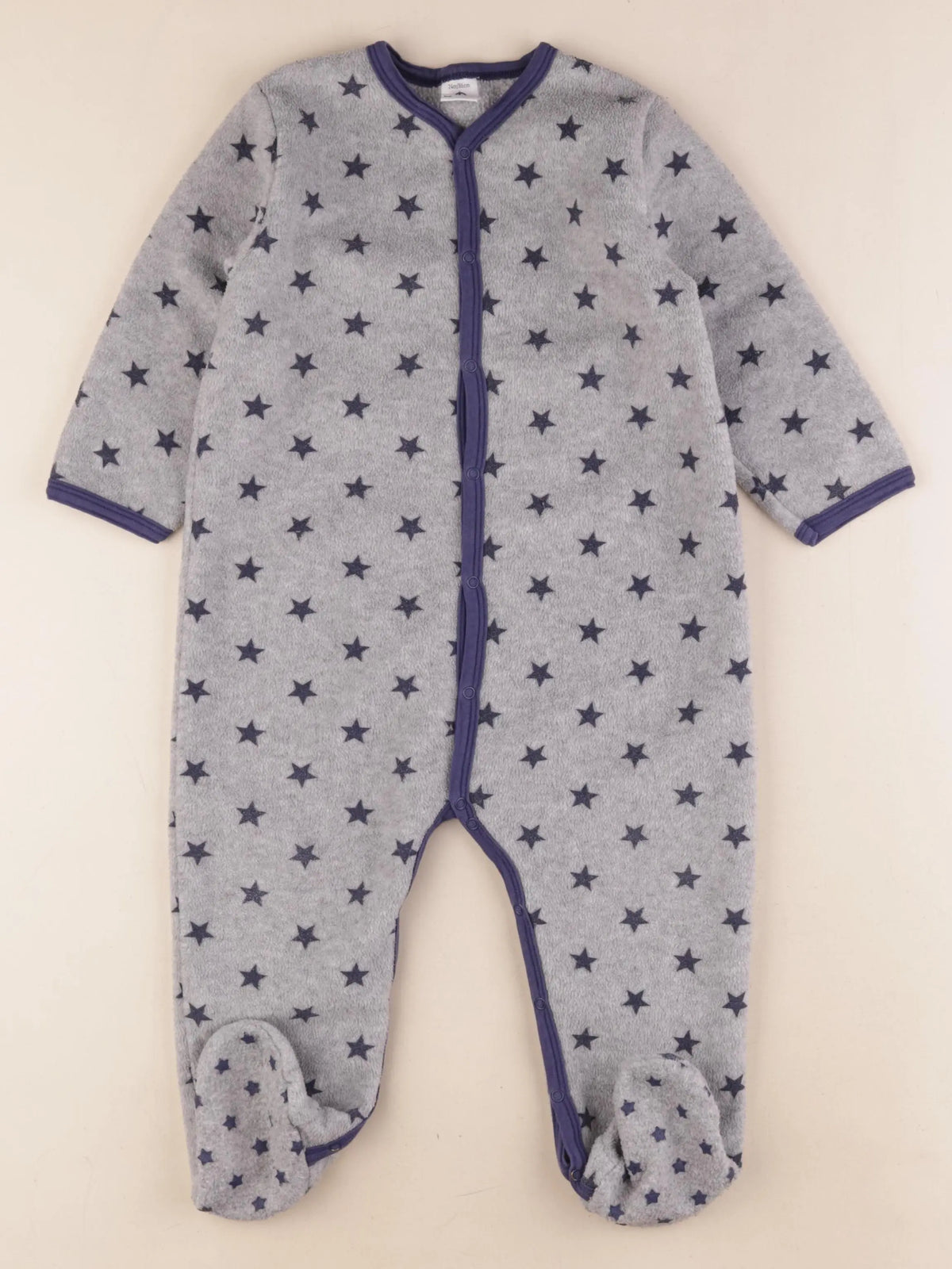 Petit Bateau - sur-pyjama bleu, gris - 2 ans
