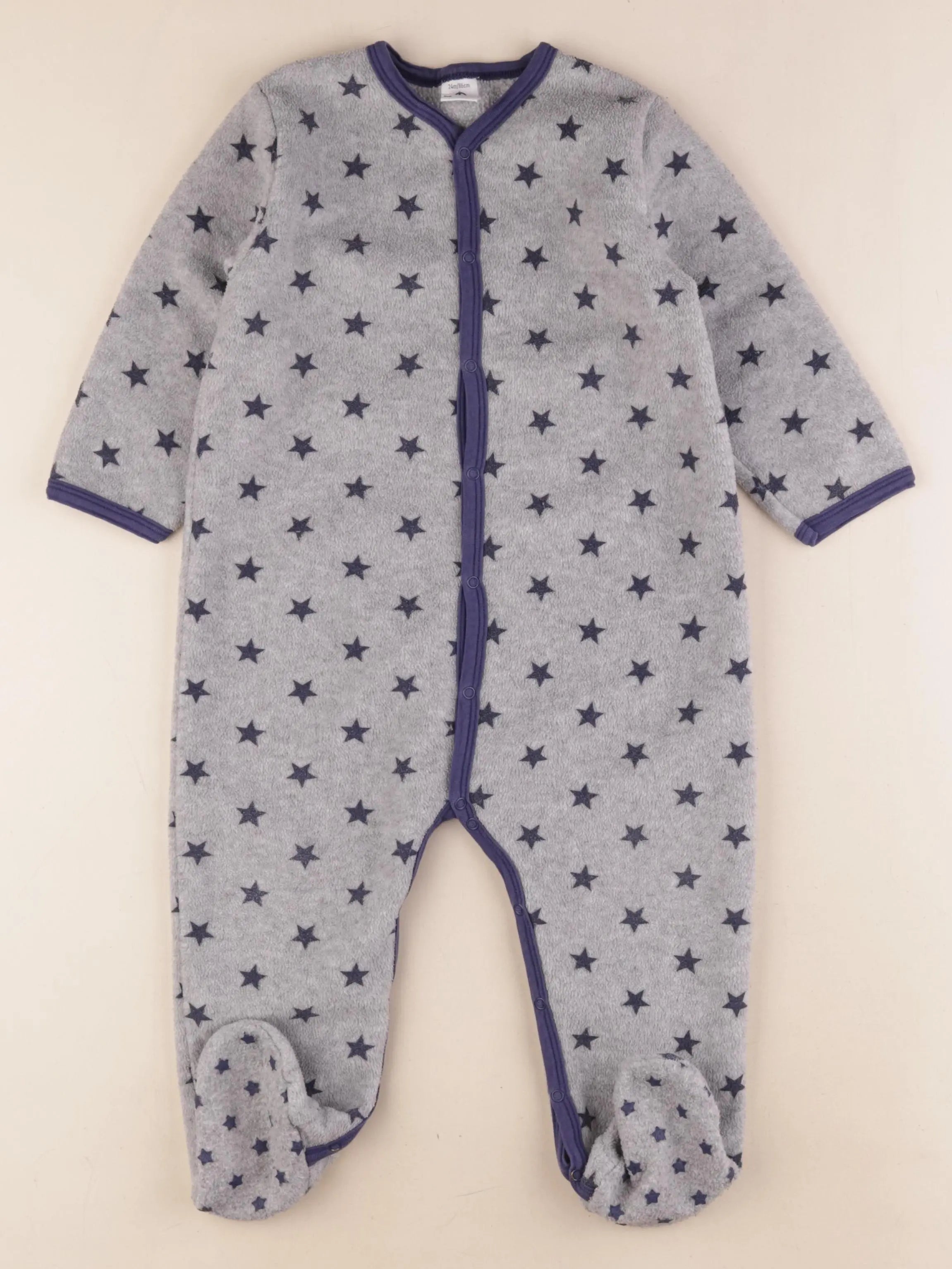 Petit Bateau - sur-pyjama bleu, gris - 2 ans