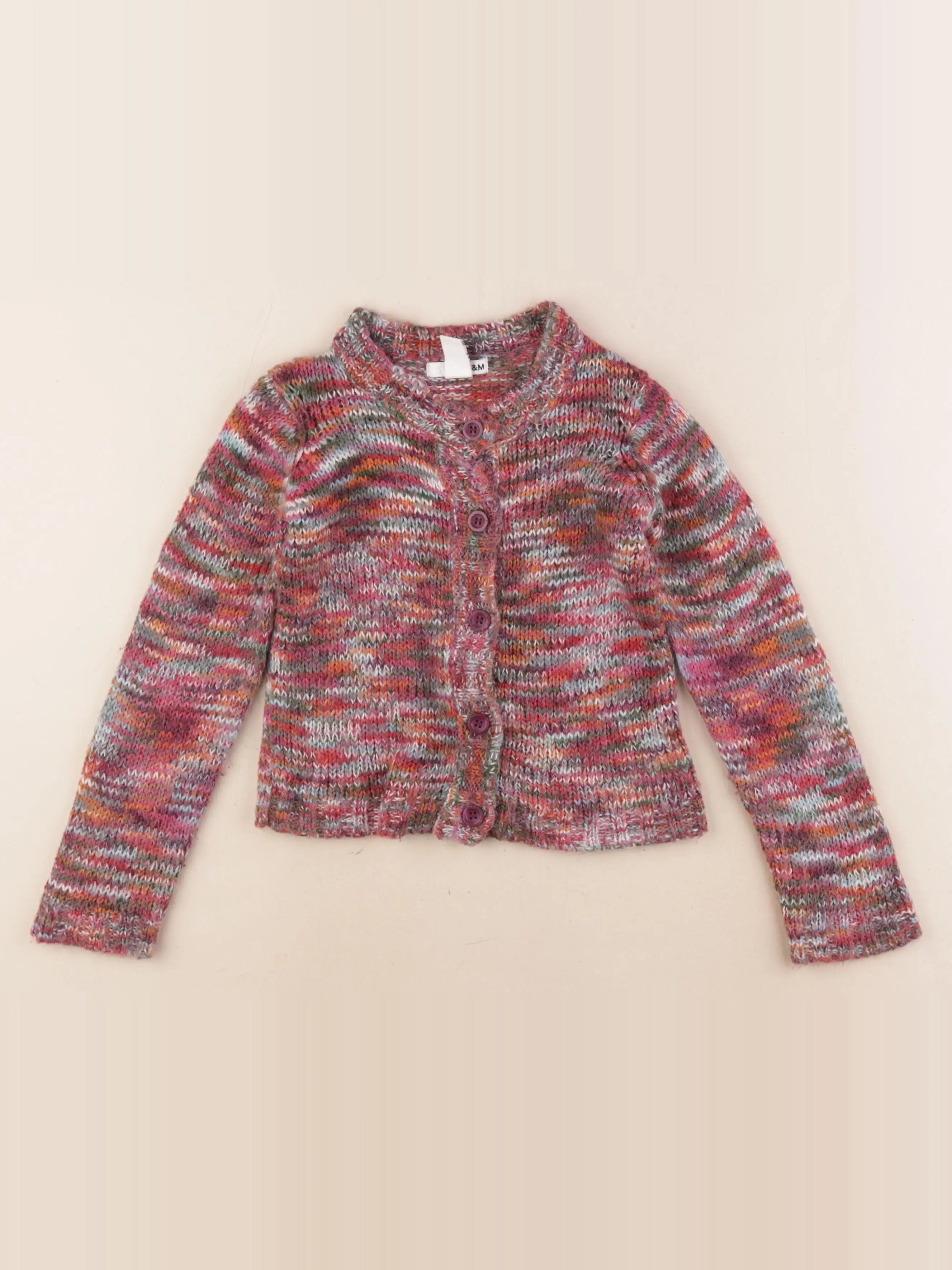 H&M - gilet multicolore - 4/6 ans