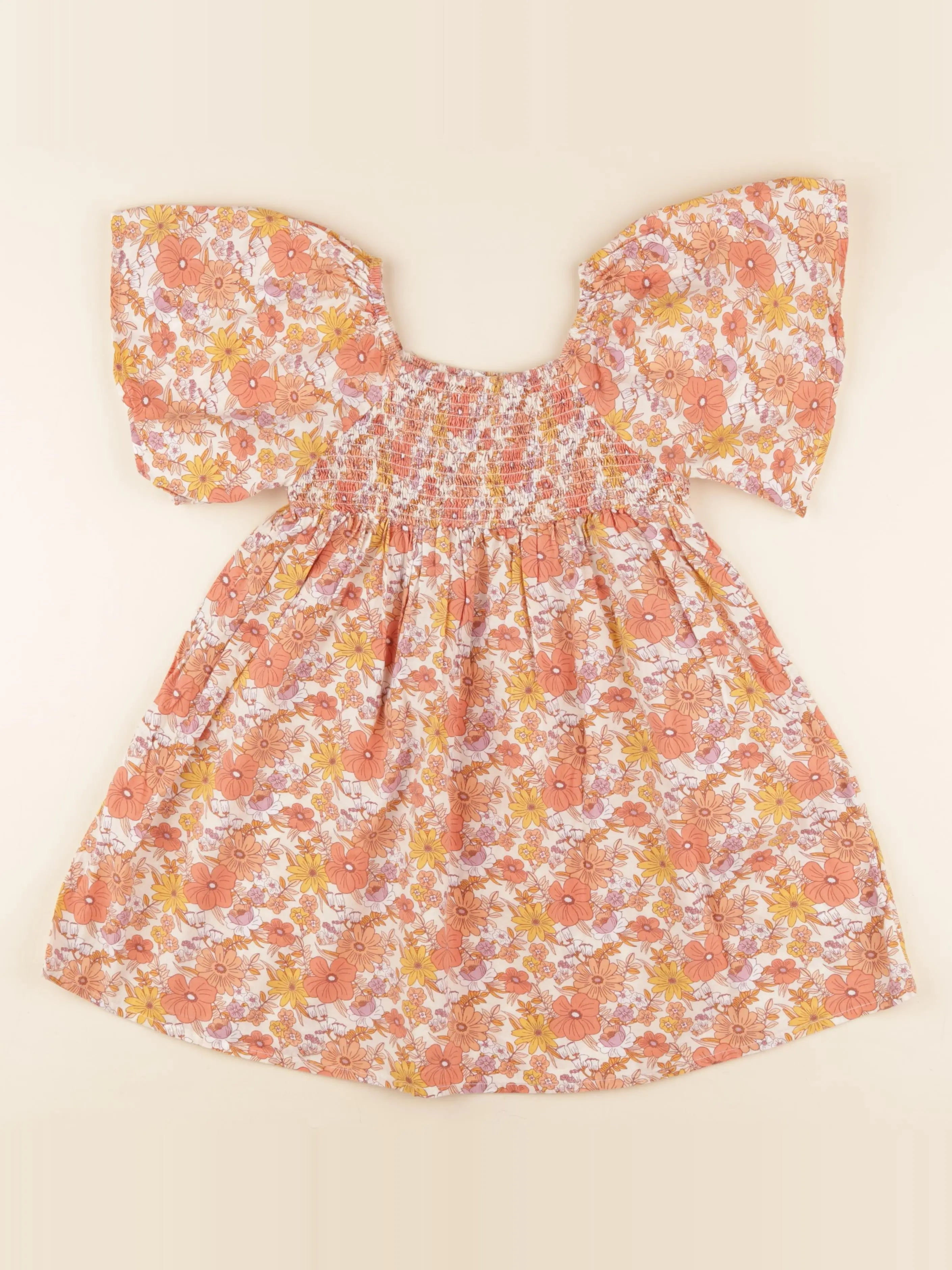 Vertbaudet - robe multicolore - 7 ans