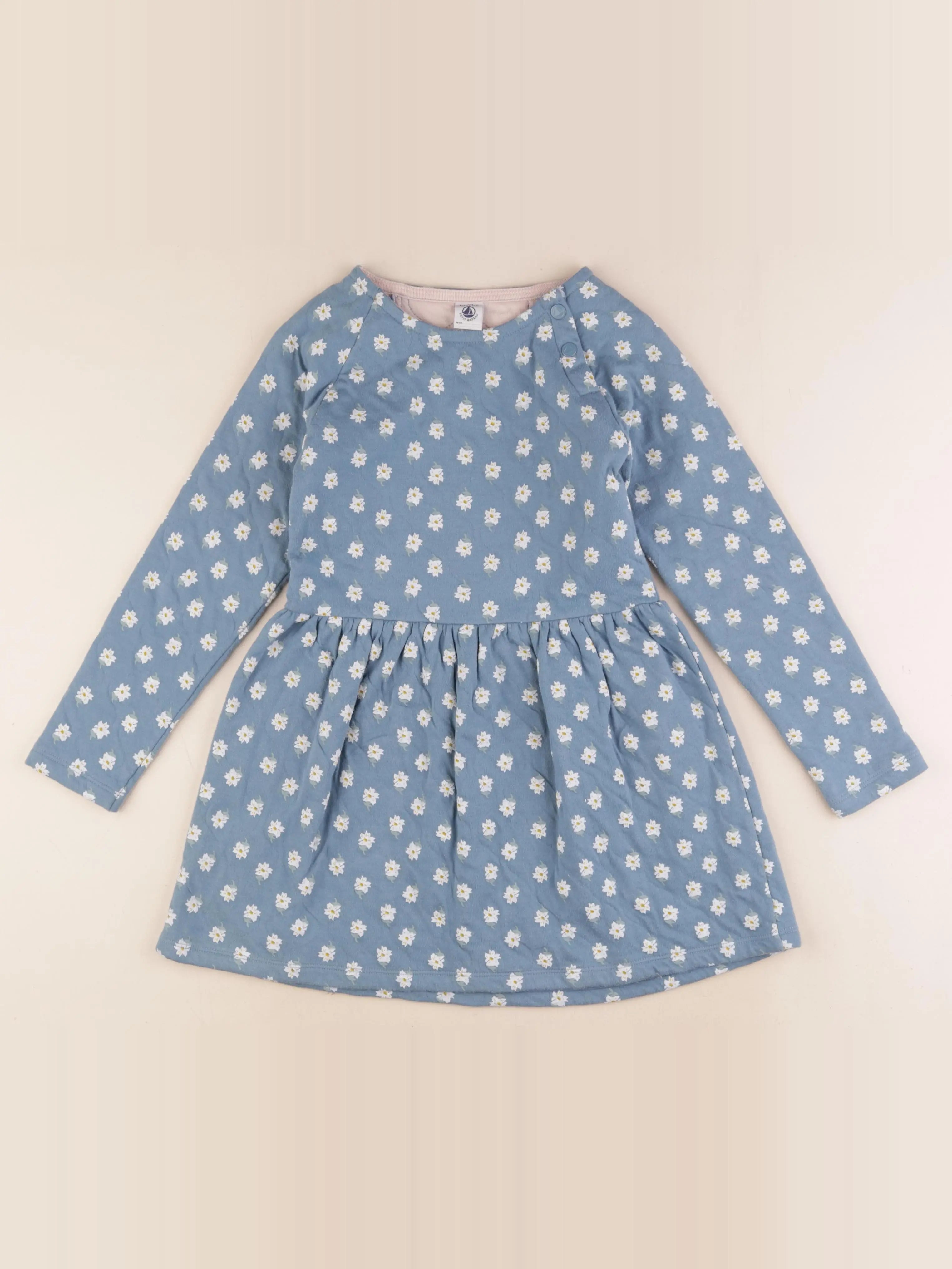 Petit Bateau - robe bleu - 8 ans