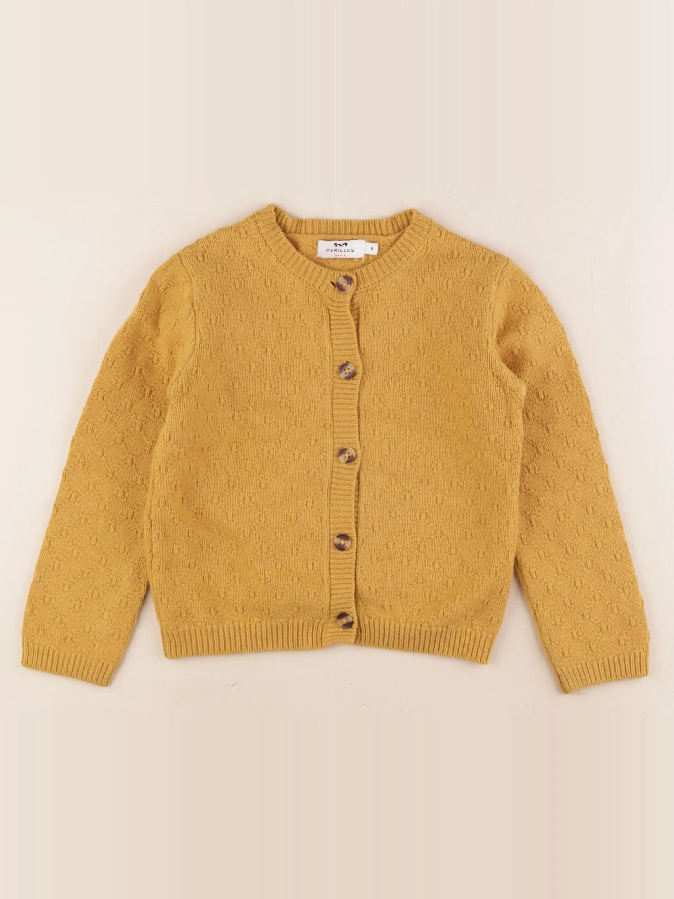 Cyrillus - gilet jaune - 8 ans