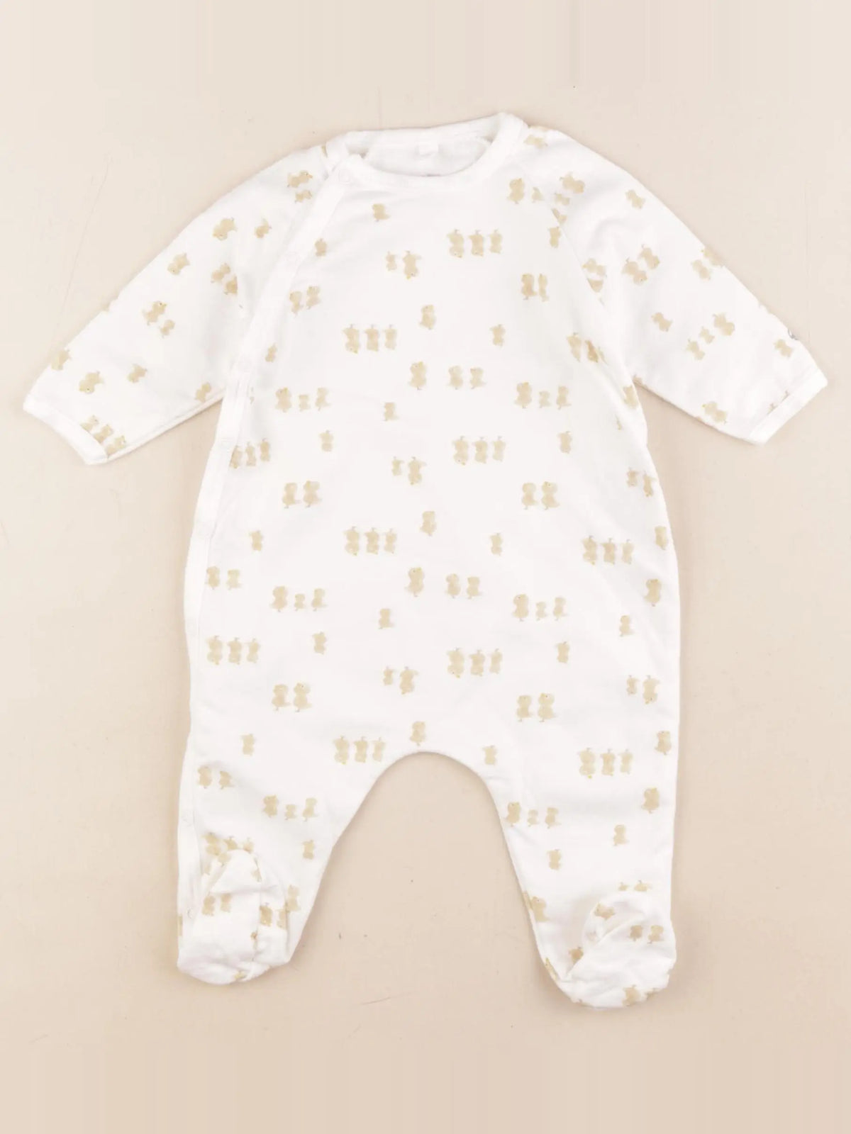 Petit Bateau - pyjama coton blanc - 3 mois