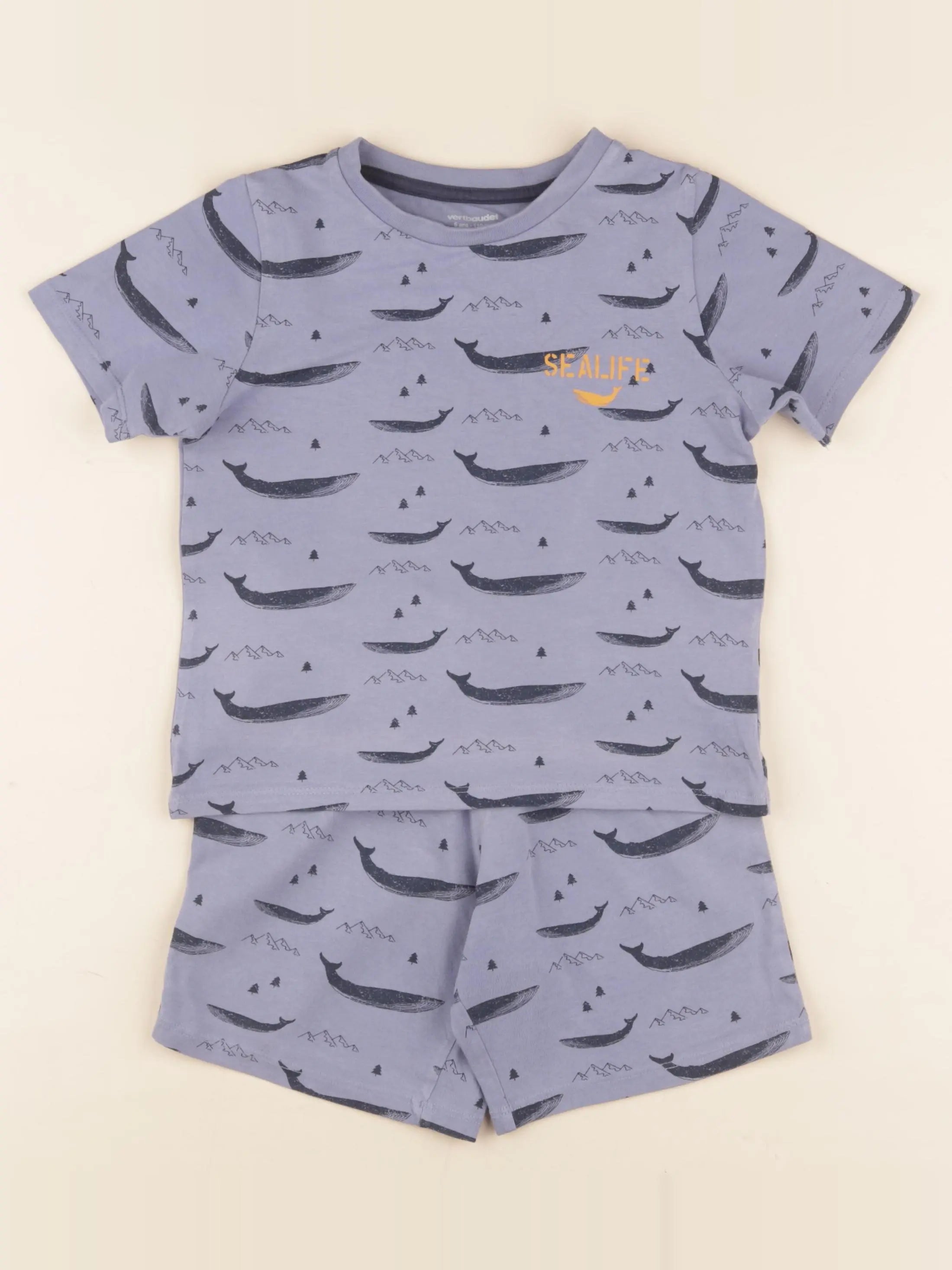 Vertbaudet - pyjama coton bleu - 5 ans
