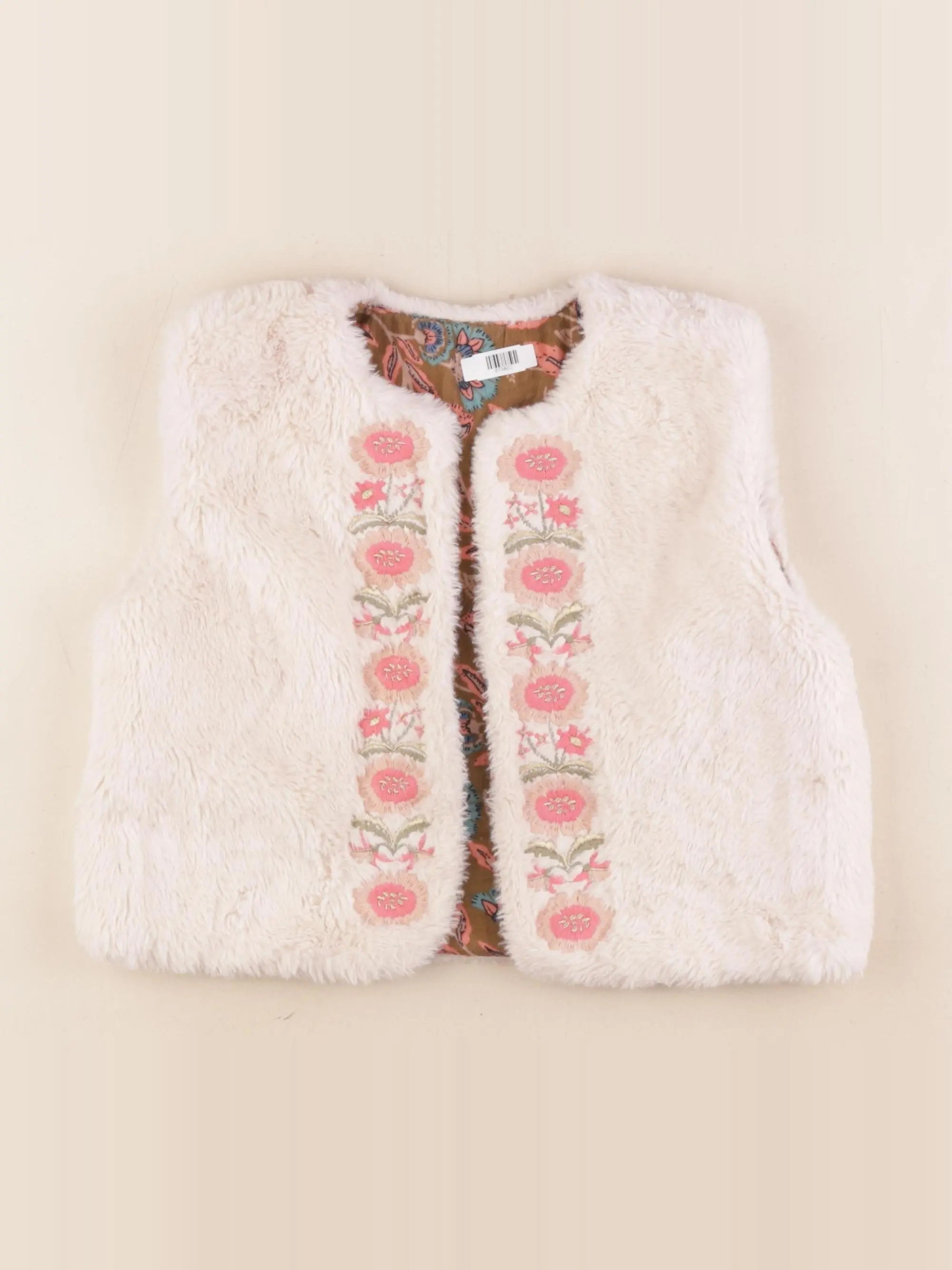 Louise Misha - gilet beige, rose - 10 ans